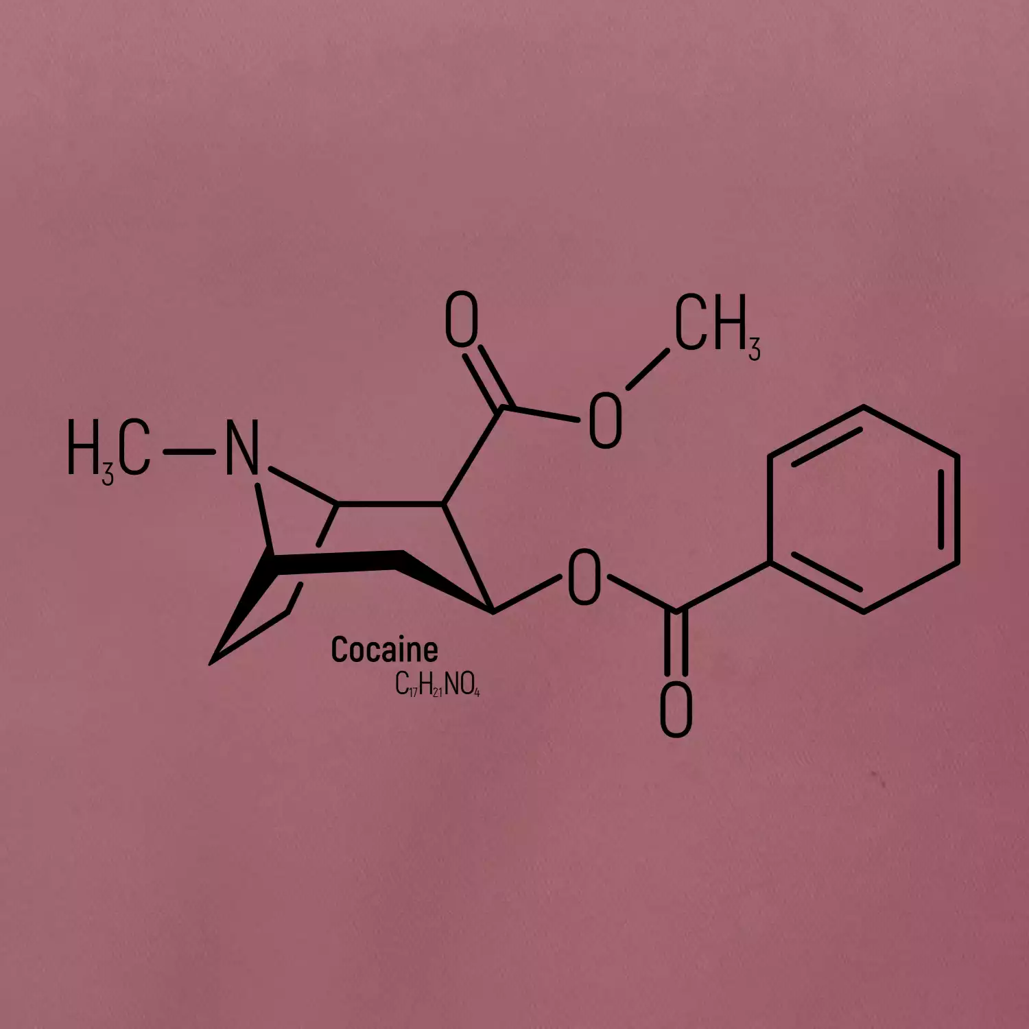 Molekulární struktura Cocaine Kokain