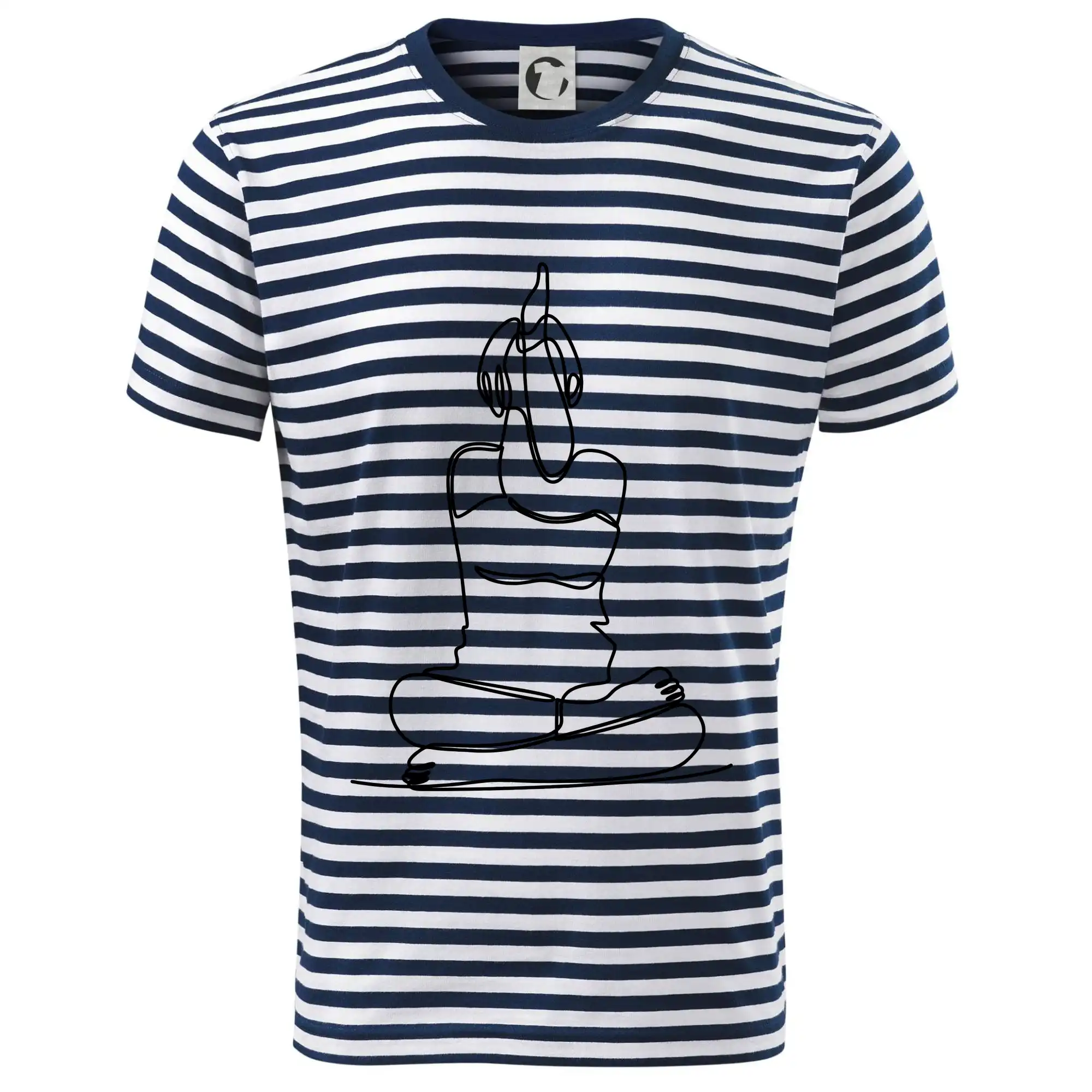 Tričká a mikiny s obrázkami jedným ťahom - Jóga v sede jedným ťahom - Dětské triko na vodu