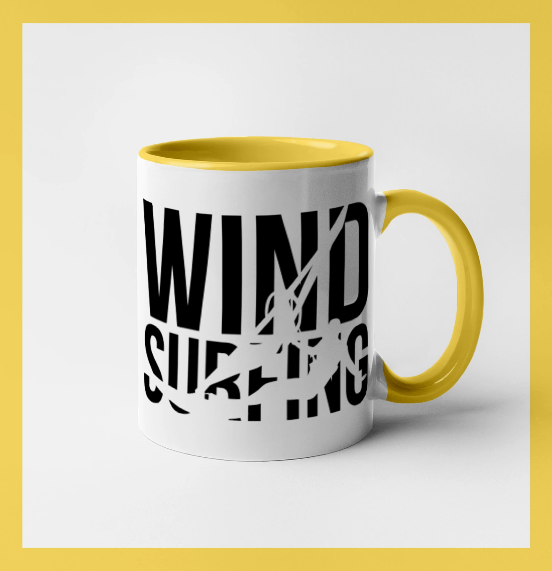 Surferske tričká - Windsurfing nápis - Hrnček 