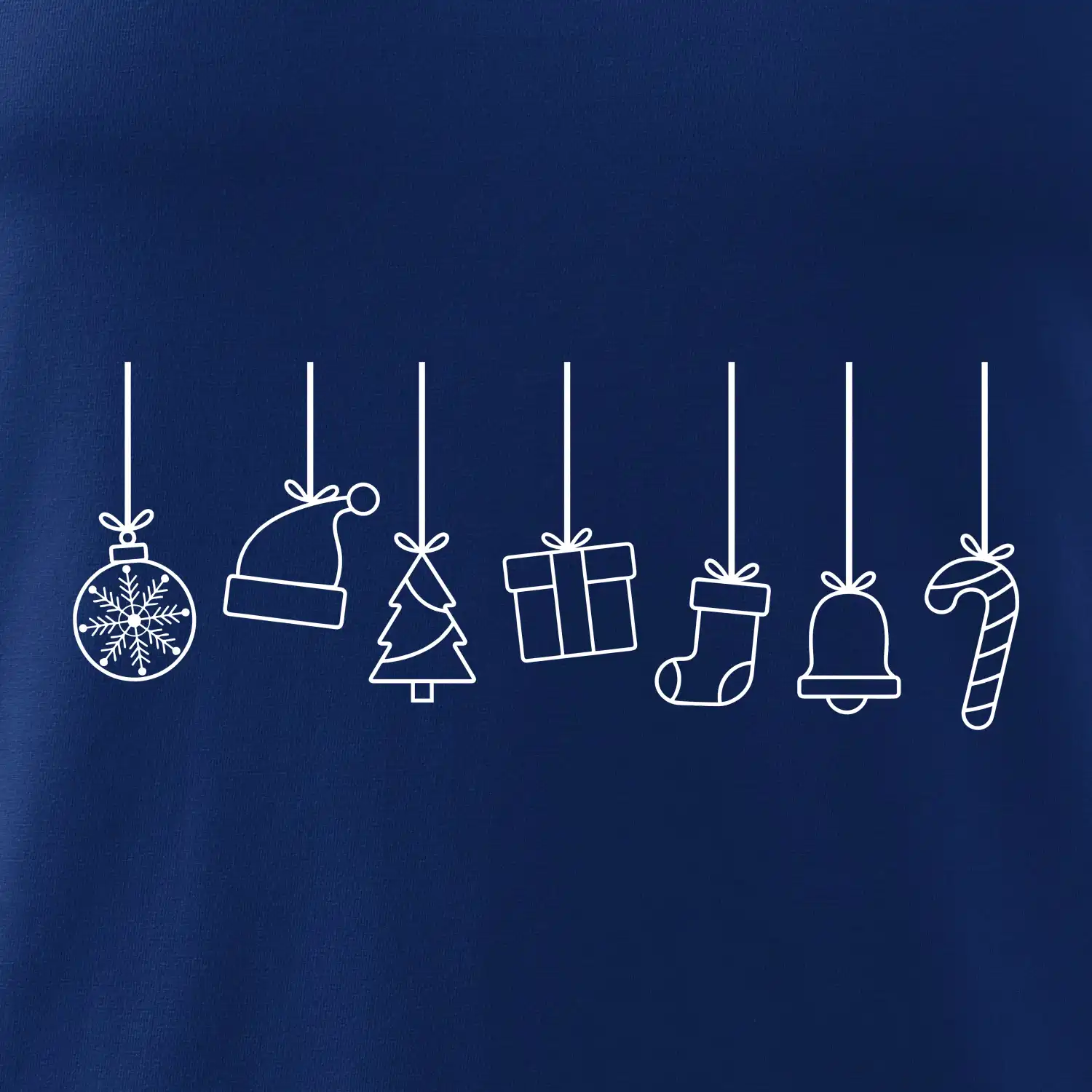 Rodinná vánoční trička  - Vánoční ozdoby na provázku