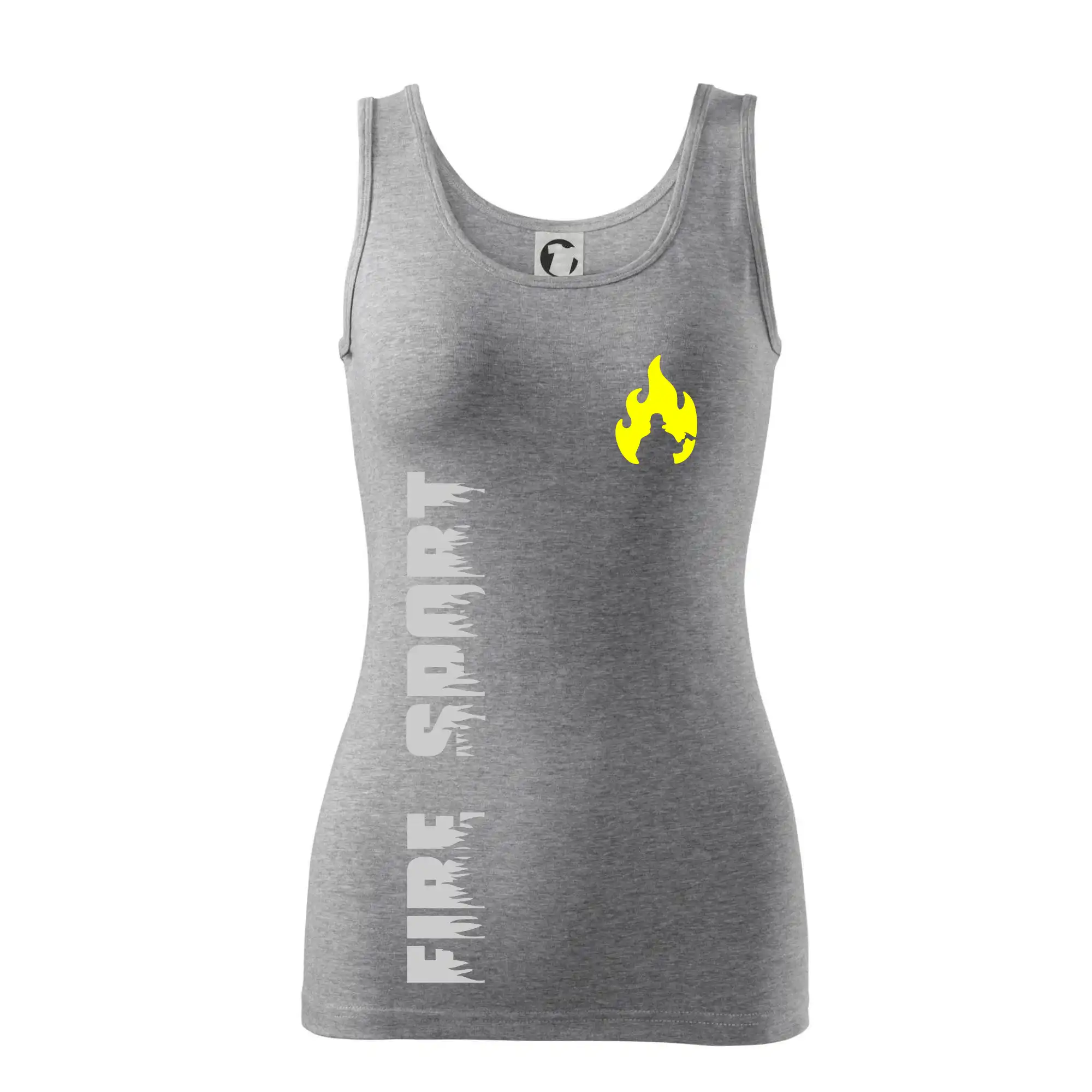 Originálne tričká pre hasičov - DHZ - Váš názov - FLUO + Reflexná potlač - Dámske tielko