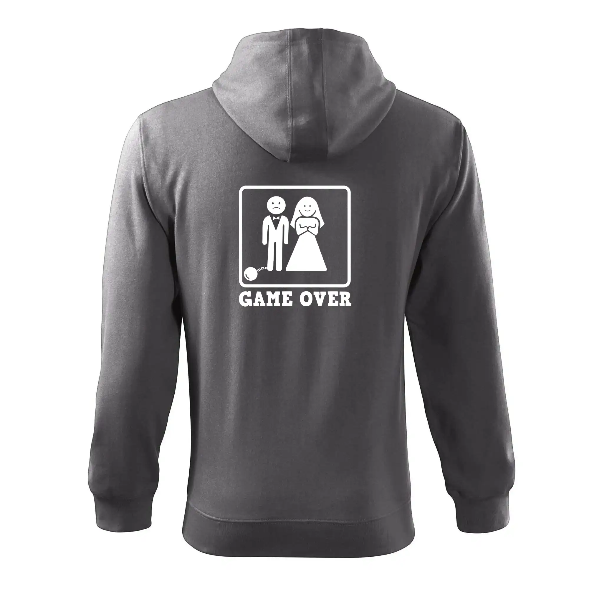 Tričká na rozlúčku so slobodou - Game Over rozlúčka - Mikina s kapucňou na zips trendy zipper