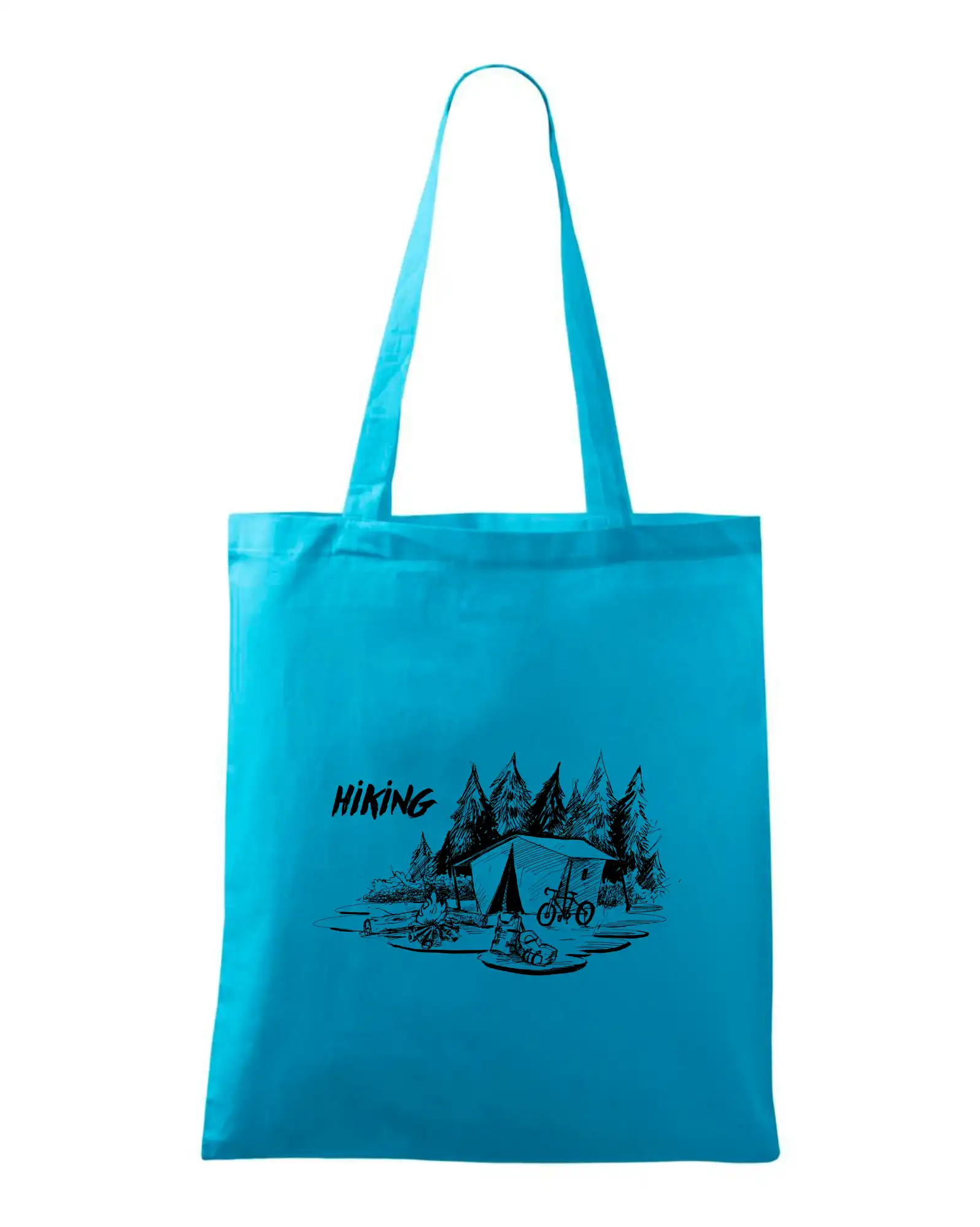 Trička pre cestovateľov - Hiking - obrázok kreslený - Taška bavlnená