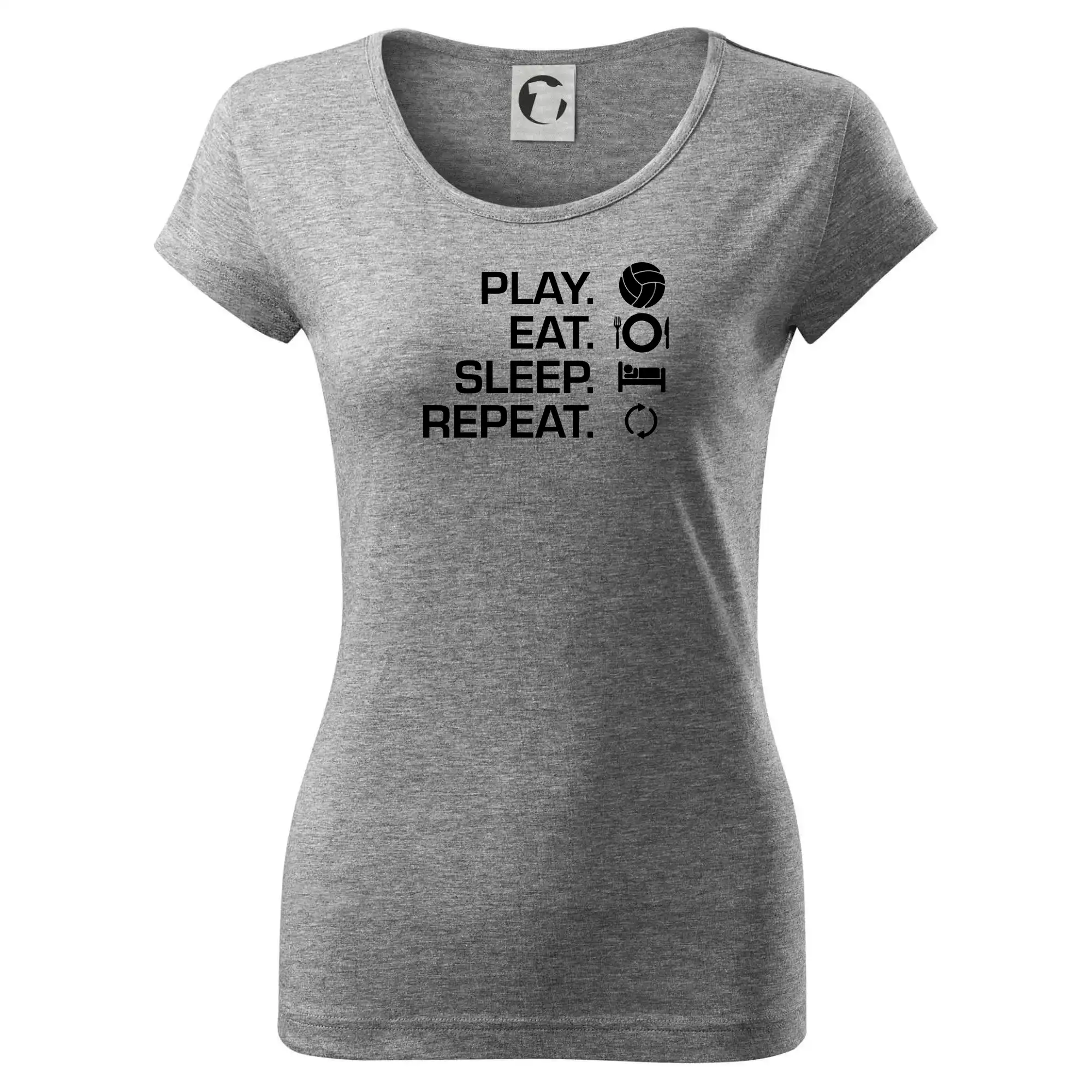 Trička na volejbal - Play Eat Sleep Repeat volejbal - Dámske tričko Pure