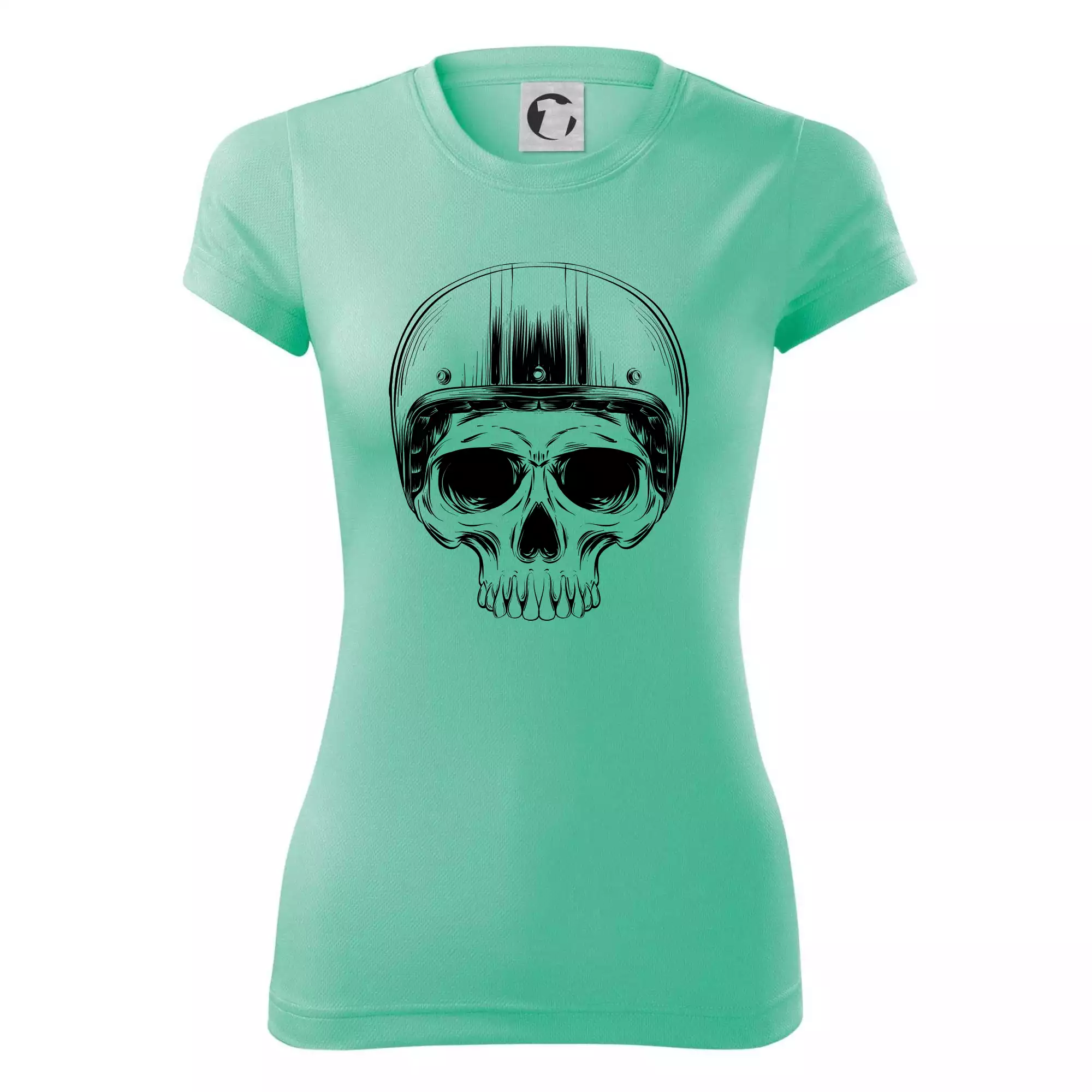 Motorkář lebka s kulatou hlavou