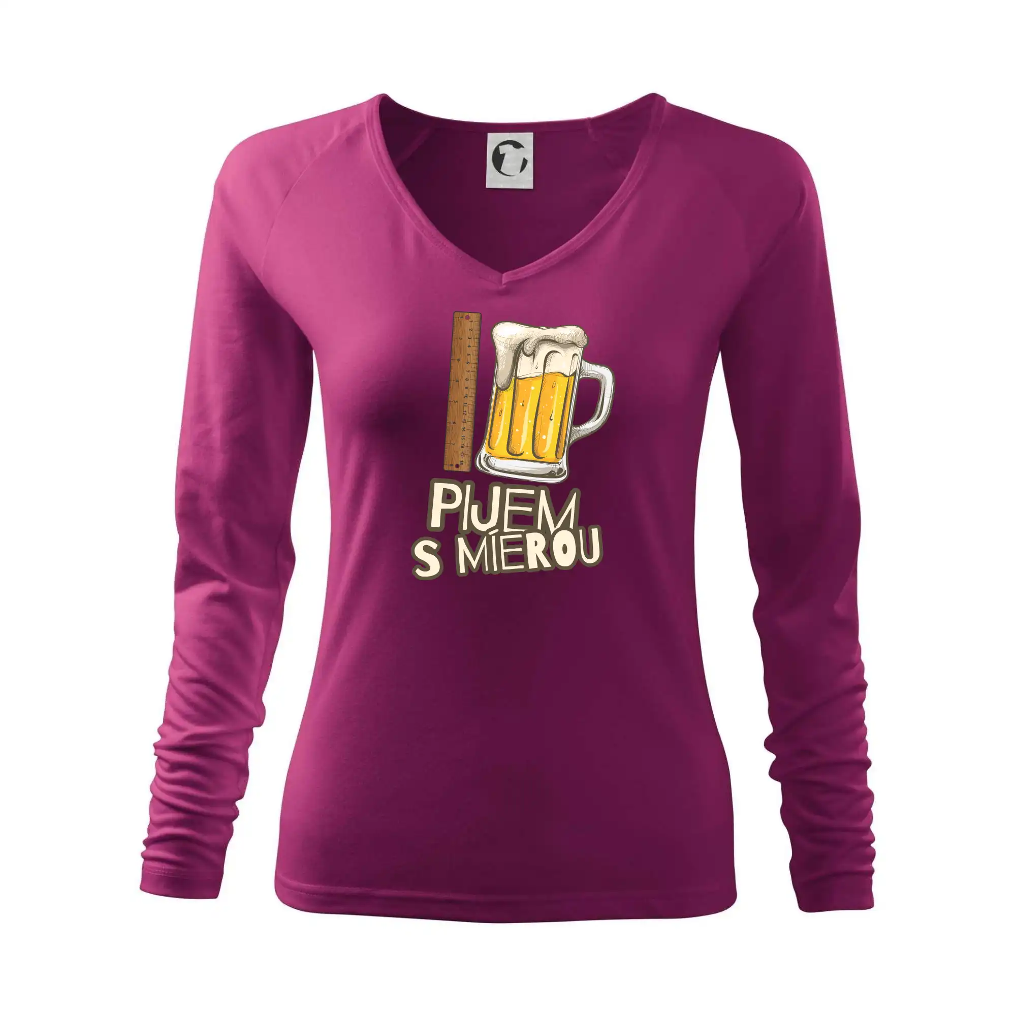 Vtipná tričká pre pivárov - Pijem s mierou - Tričko dámske Elegance