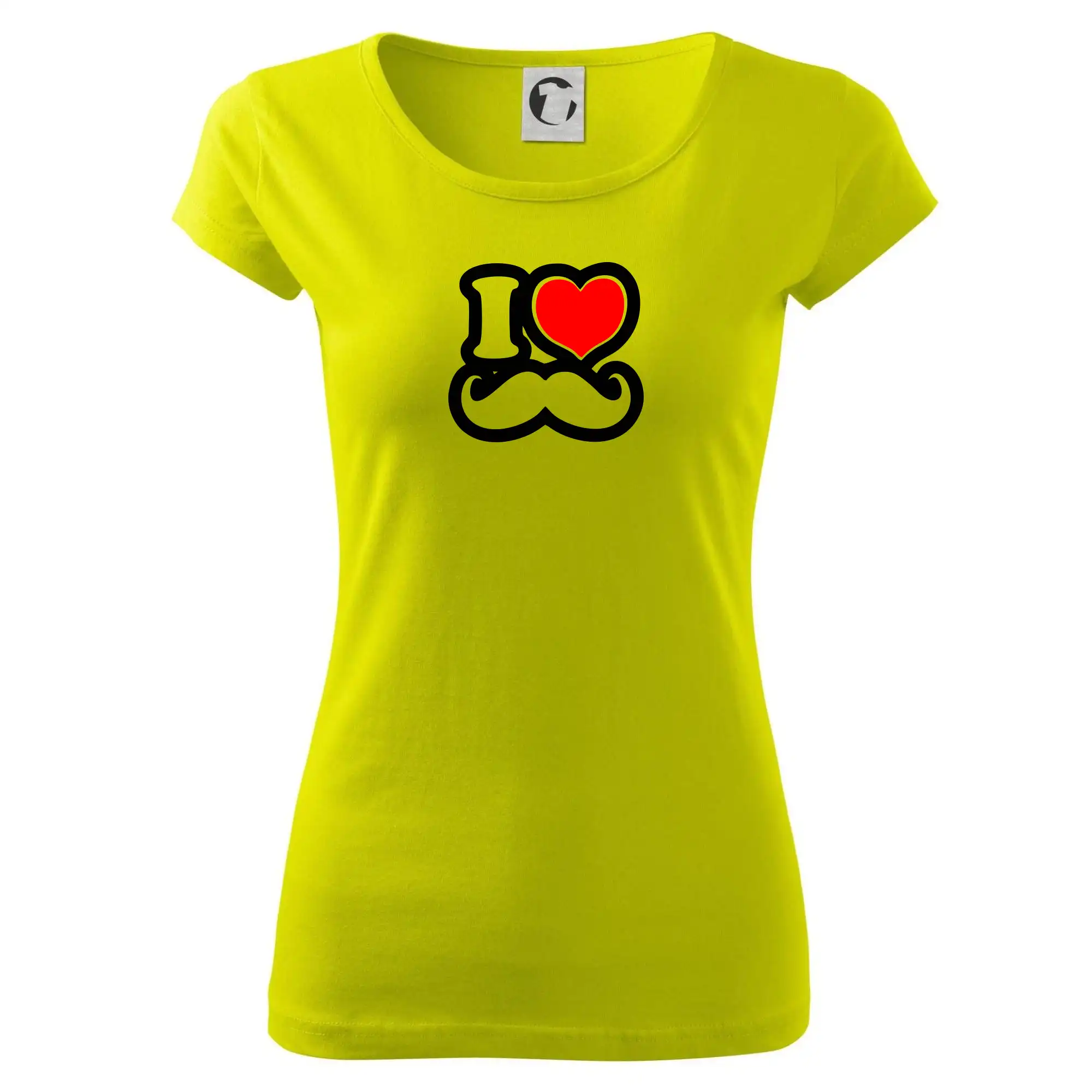 i love mustache - obrys