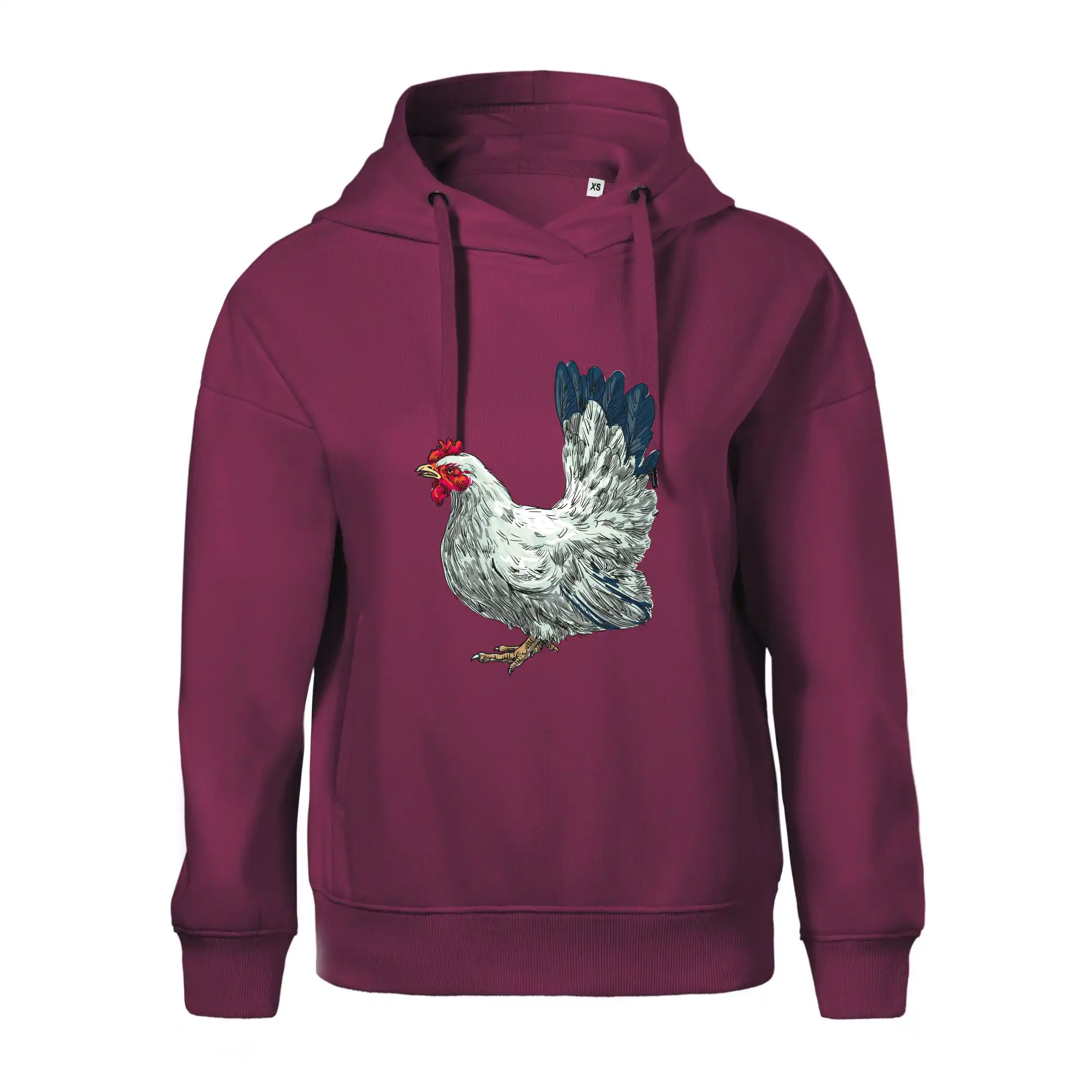 Slepice kreslená bílá