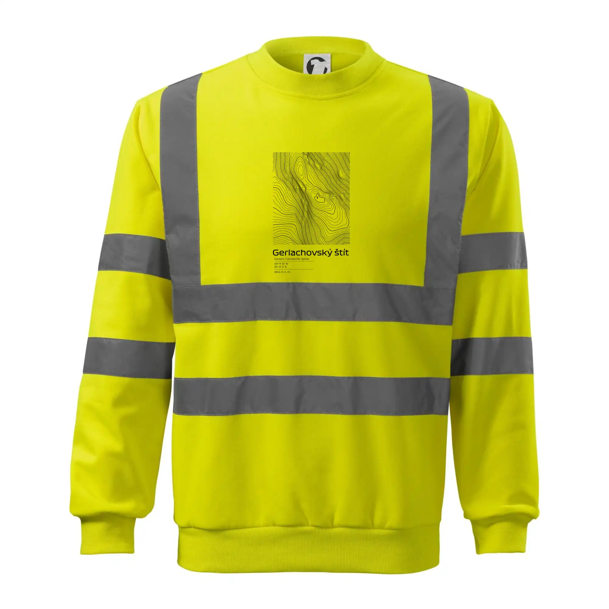 Gerlachovský štít - vrstevnice v obdélníku