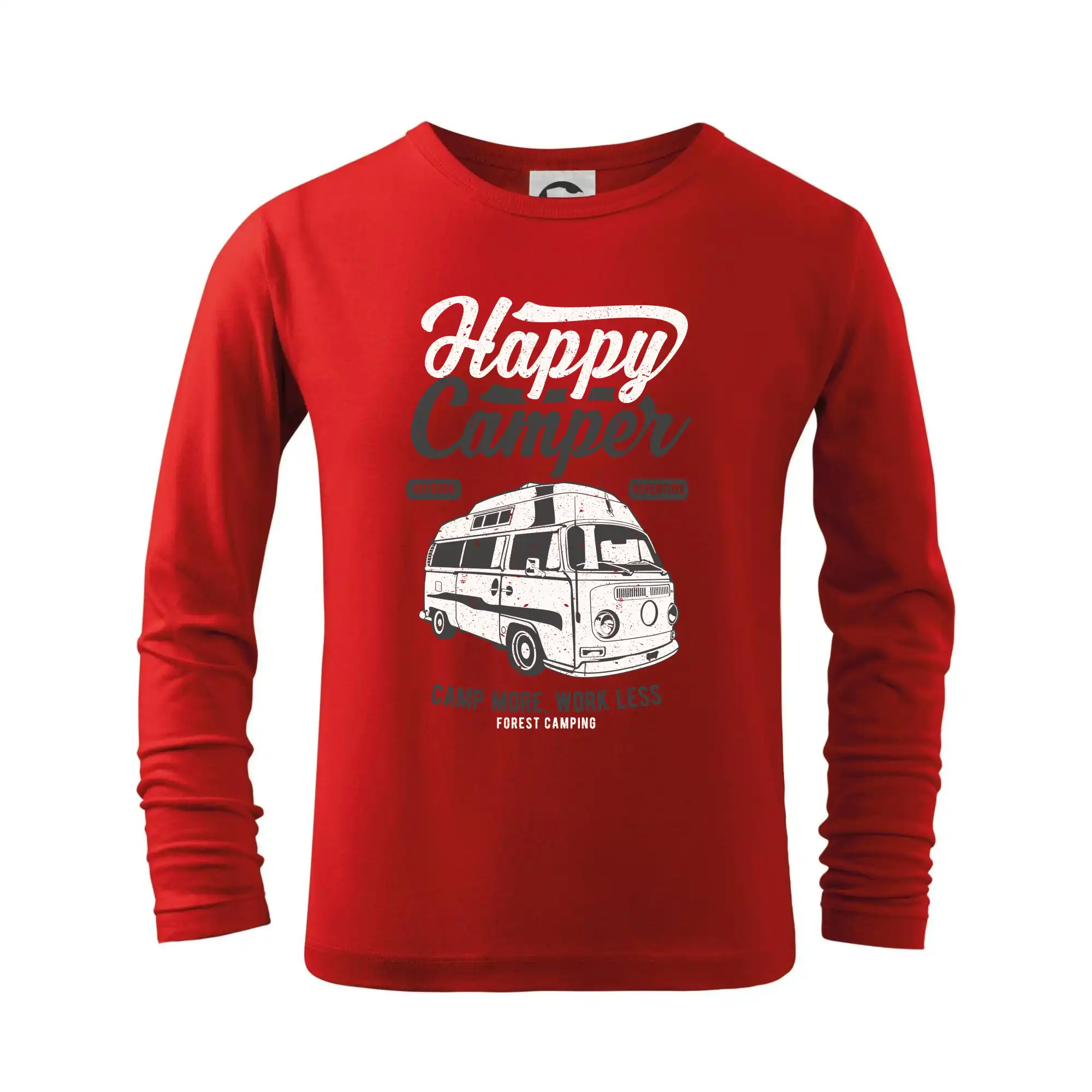 Trička na kempovanie - Happy Camper - Tričko detské Long Sleeve
