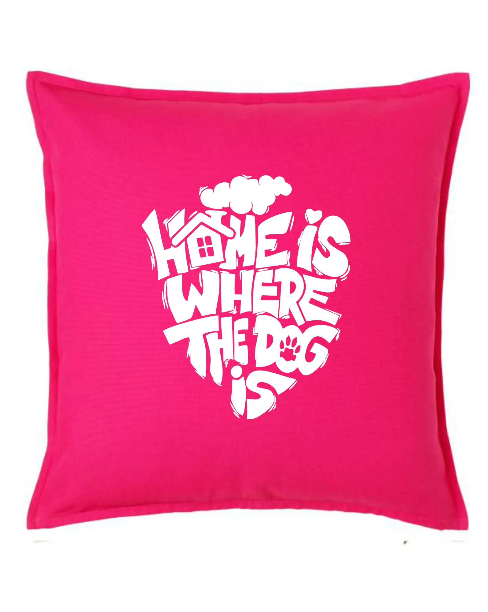 Ostatné psie plemená - Home is where the dog - Vankúš 50x50