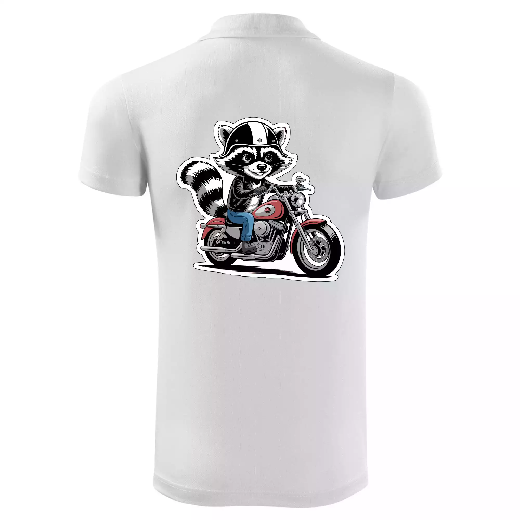 Mýval na motorce kreslený