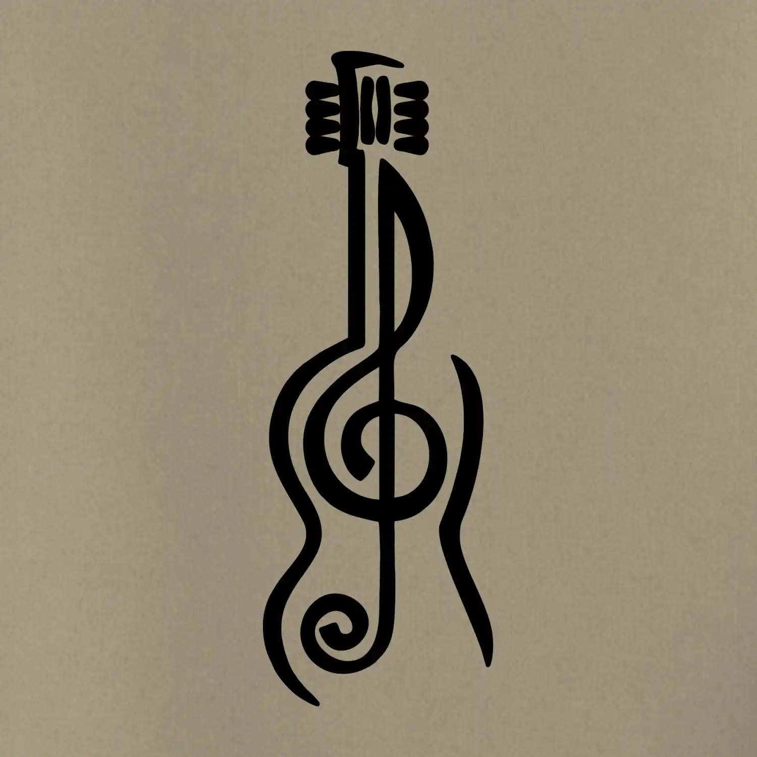 Houslový klíč kytara