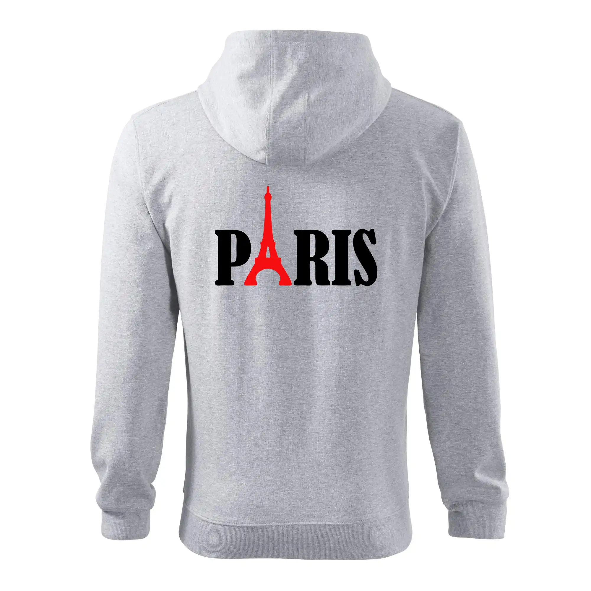 Tričká Francúzsko - Paris nápis Eiffelova veža - Mikina s kapucňou na zips trendy zipper