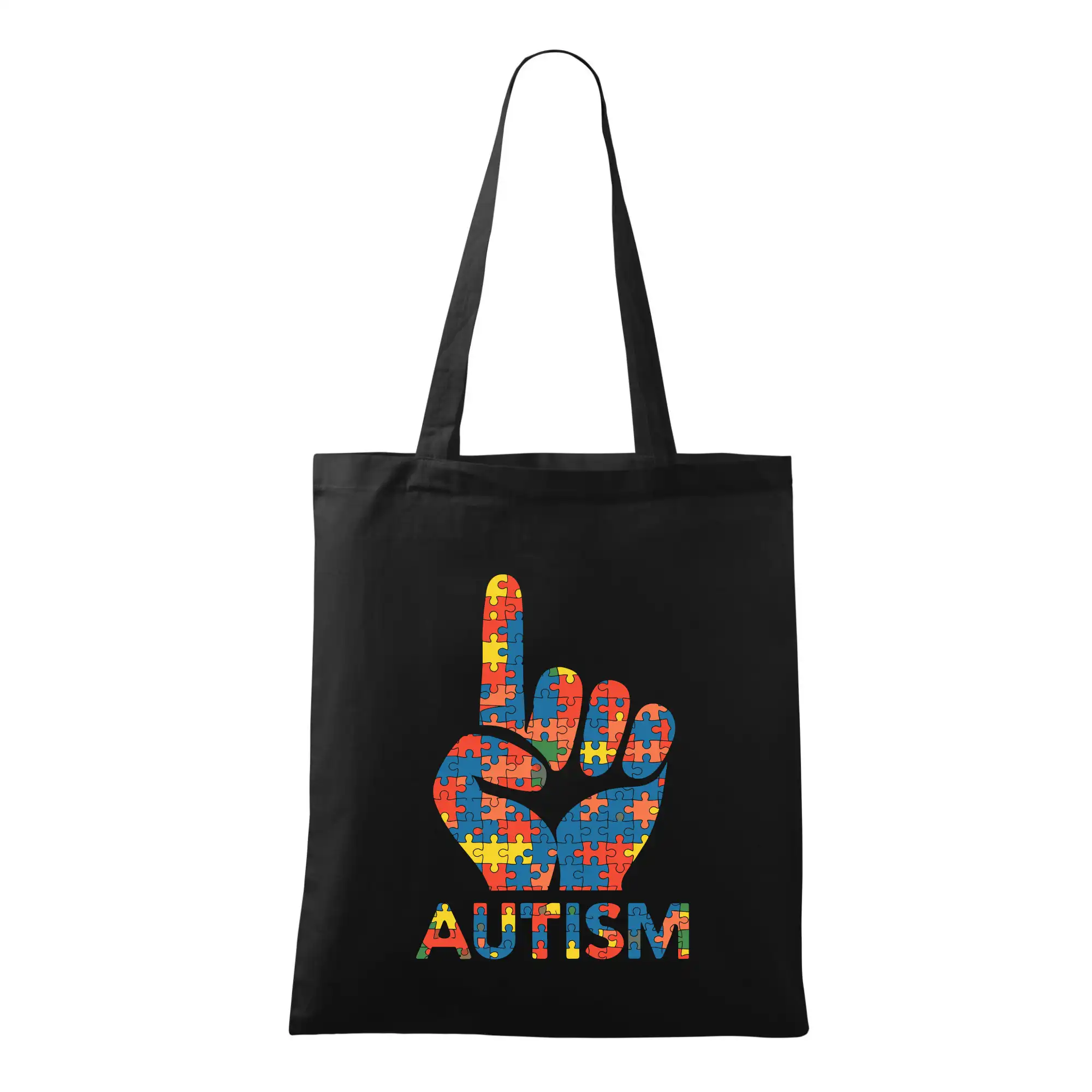 Tričká a mikiny pre autistov - Autism ruka - Taška bavlnená
