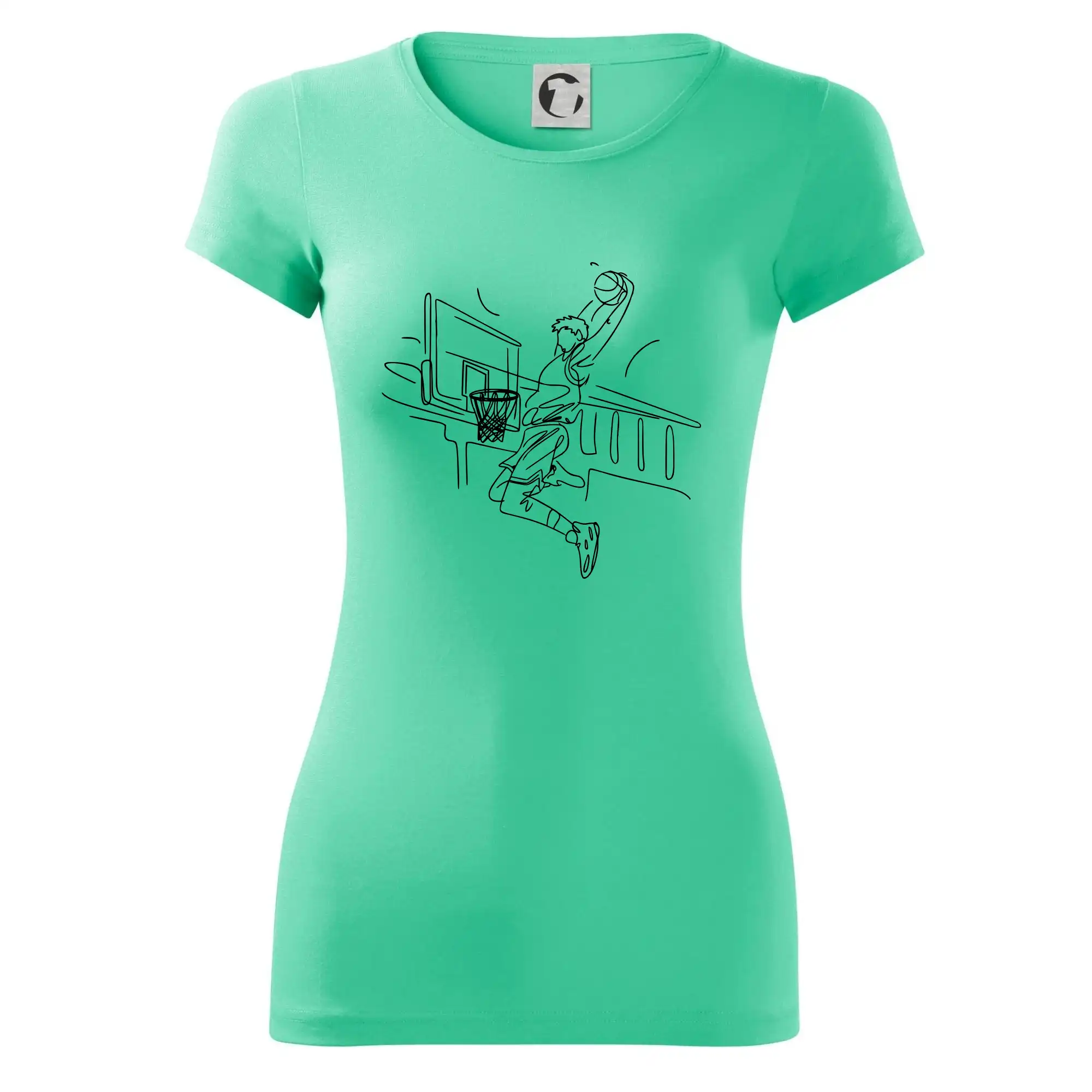 Basketbalista jedním tahem - výskok