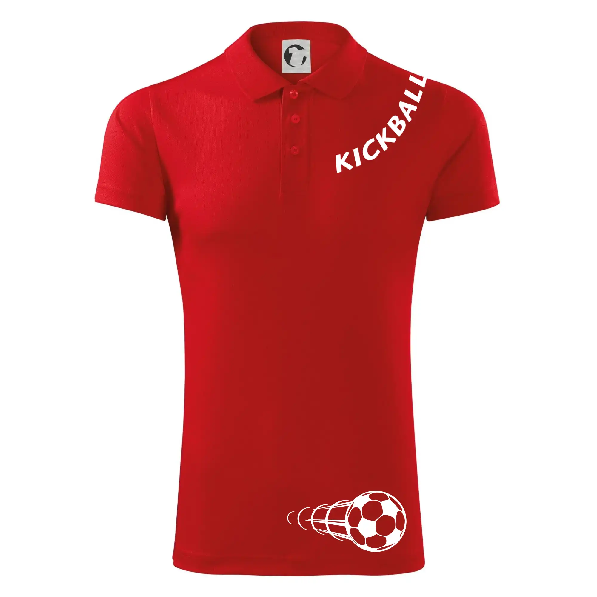 Kickball nápis šikmo
