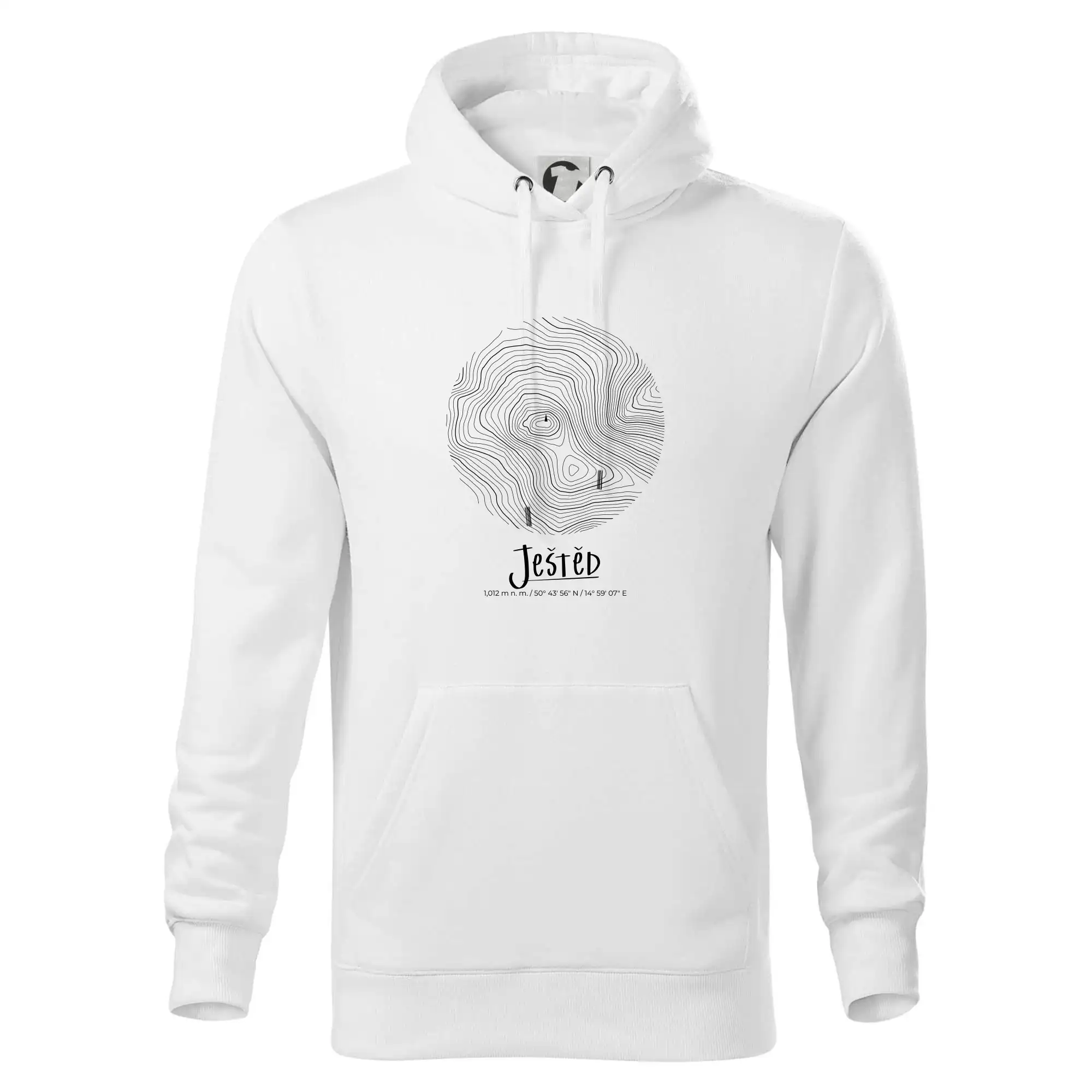 Ještěd - vrstevnice v kruhu