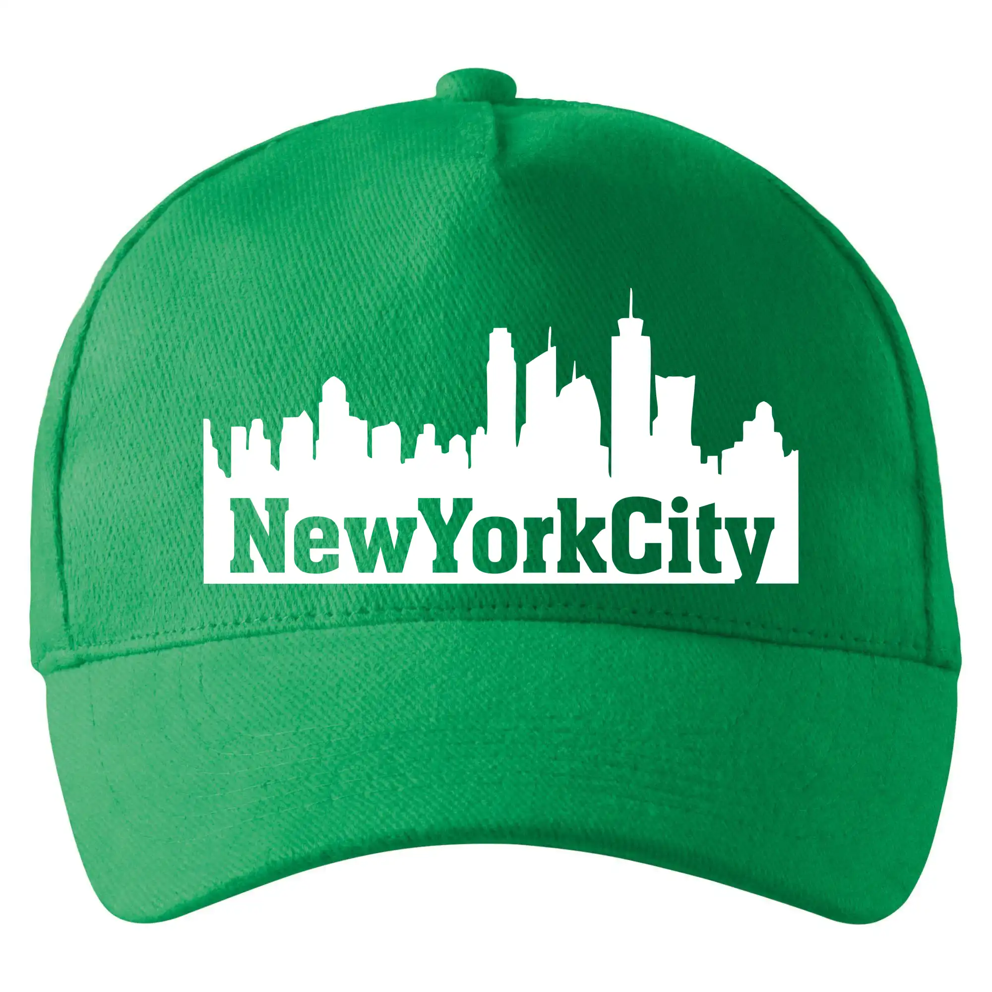 Tričká USA - New York City silueta - Šiltovka so zahnutým šiltom a mosaznou sponou