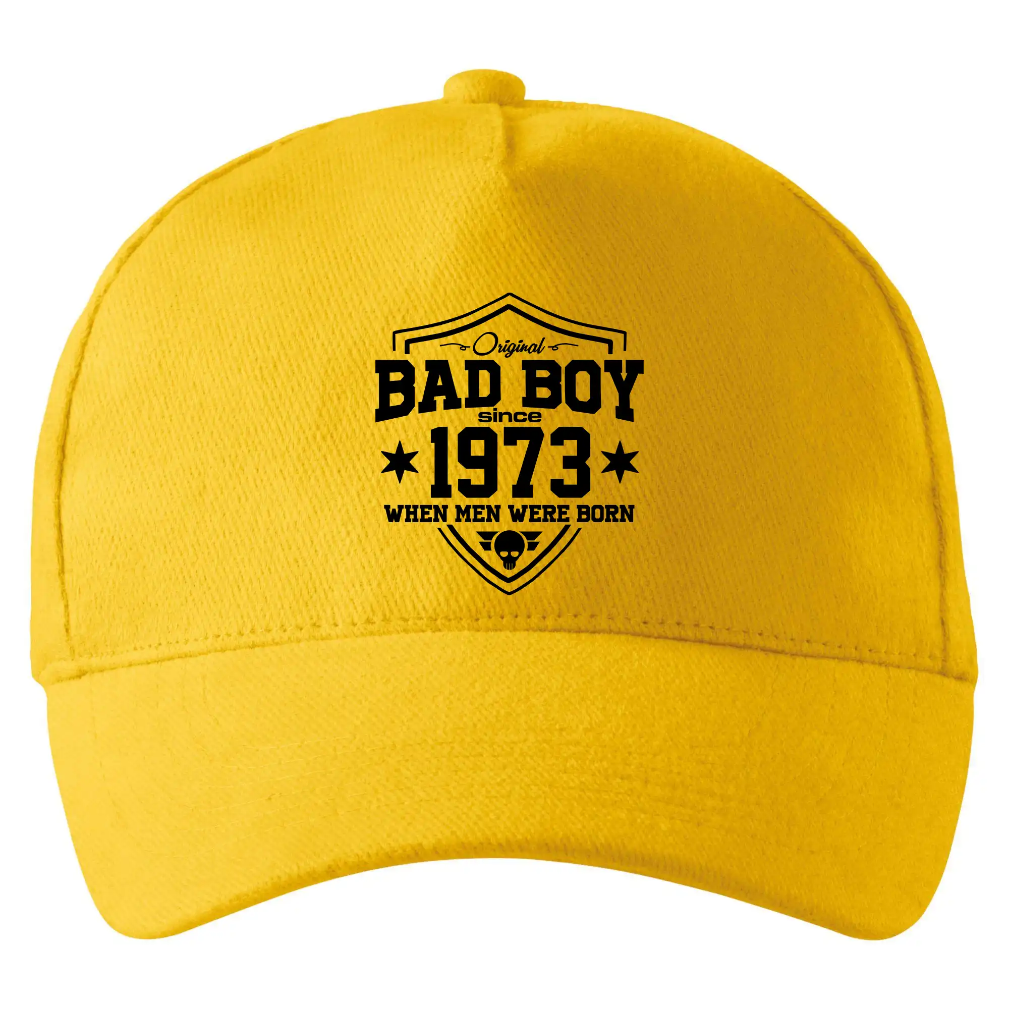 Tričká k narodeninám - Bad boy since 1973 - Šiltovka so zahnutým šiltom a mosaznou sponou