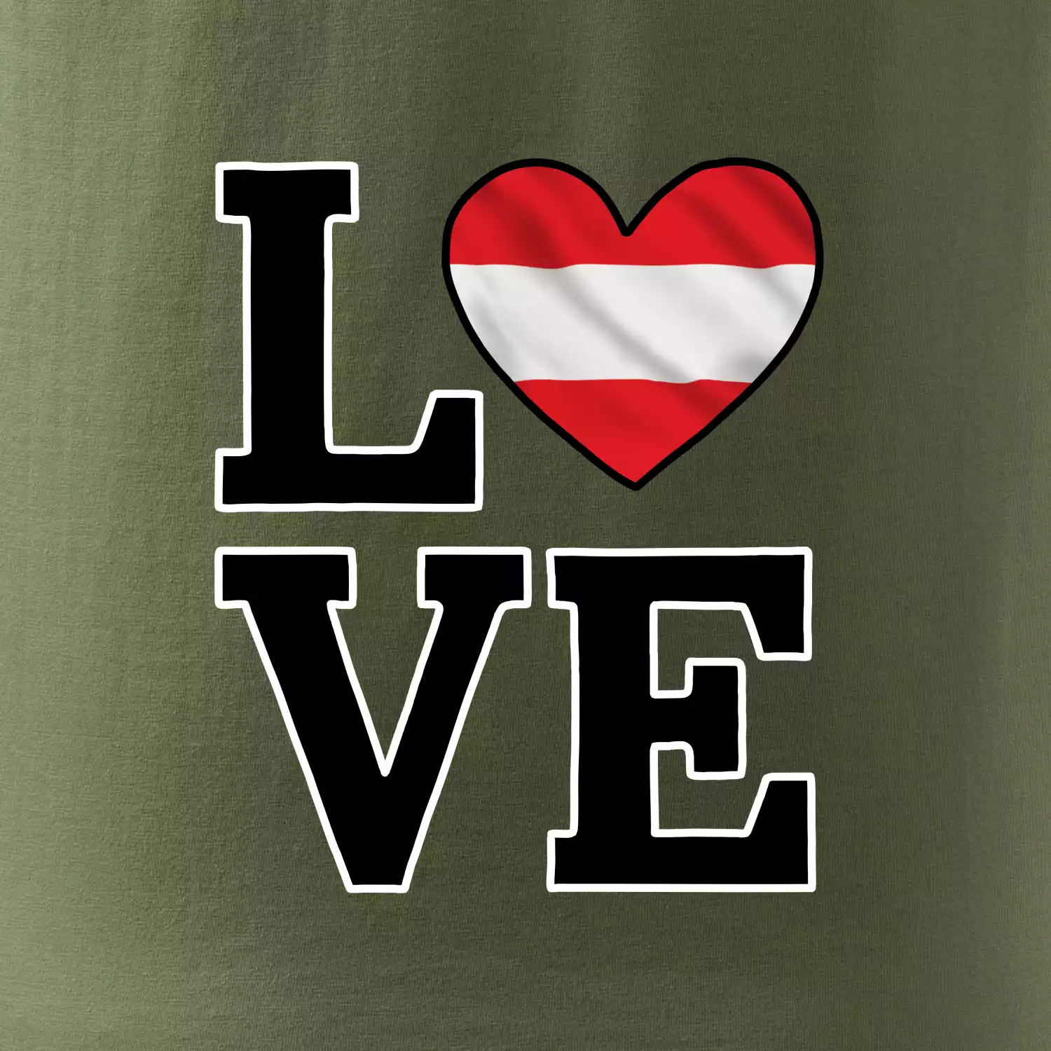 Love Rakouská vlajka