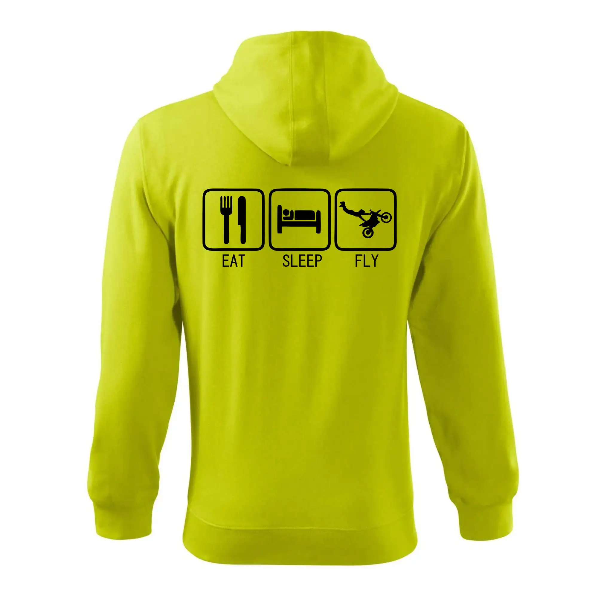 Eat sleep repeat - Eat sleep Motocross - freestyle - Mikina s kapucňou na zips trendy zipper