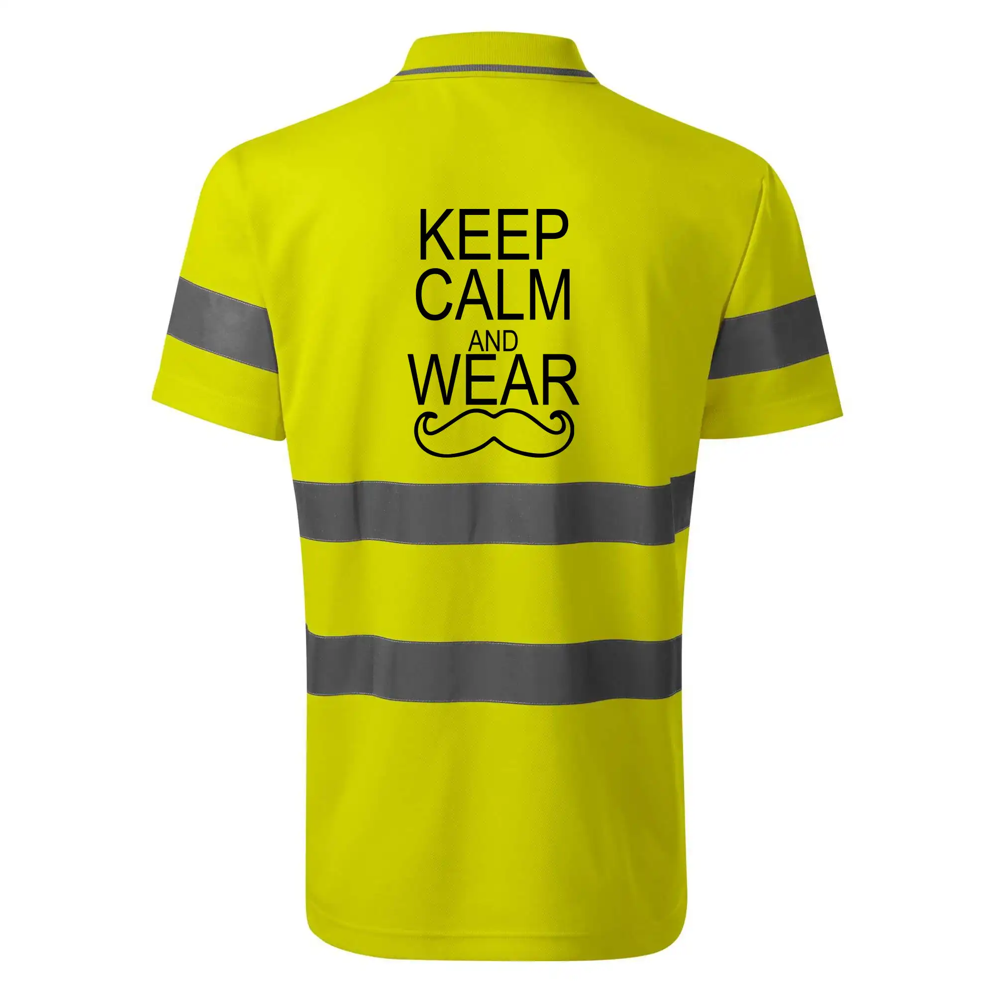 Tričká s fúzikmi - Keep calm and wear mustache - HV Runway 2V9 - Reflexné polokošeľa
