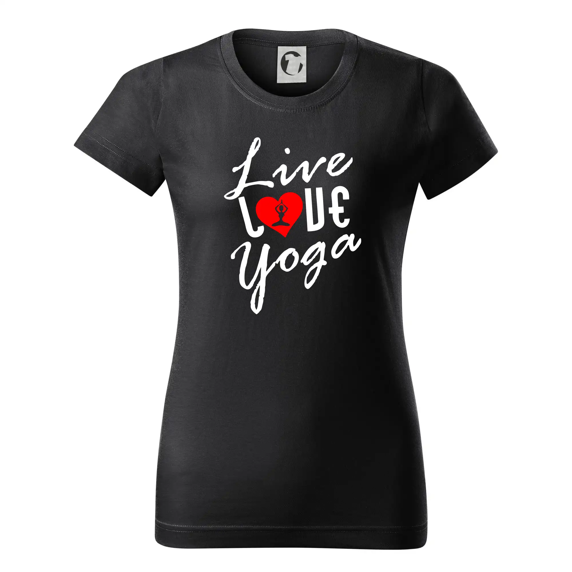 Tričká na jógu - Live Love Yoga - Dámske tričko basic - ľahko voľnejšie a dlhšie