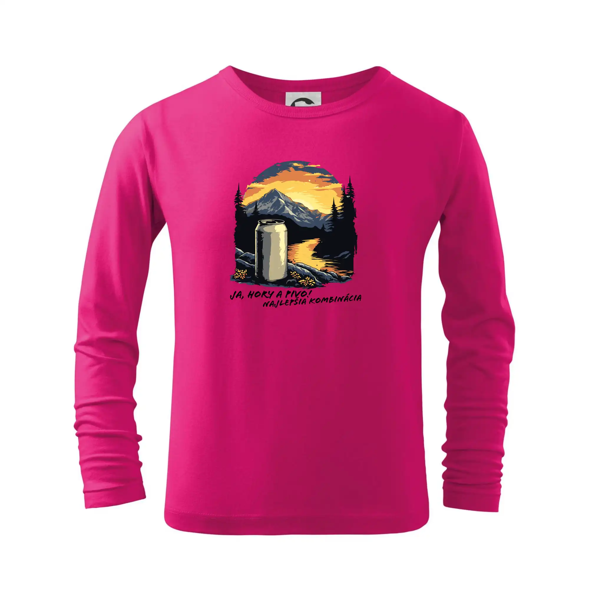 Trička na kempovanie - Já, hory a pivo! Najlepšia kombinácia SK - Tričko detské Long Sleeve