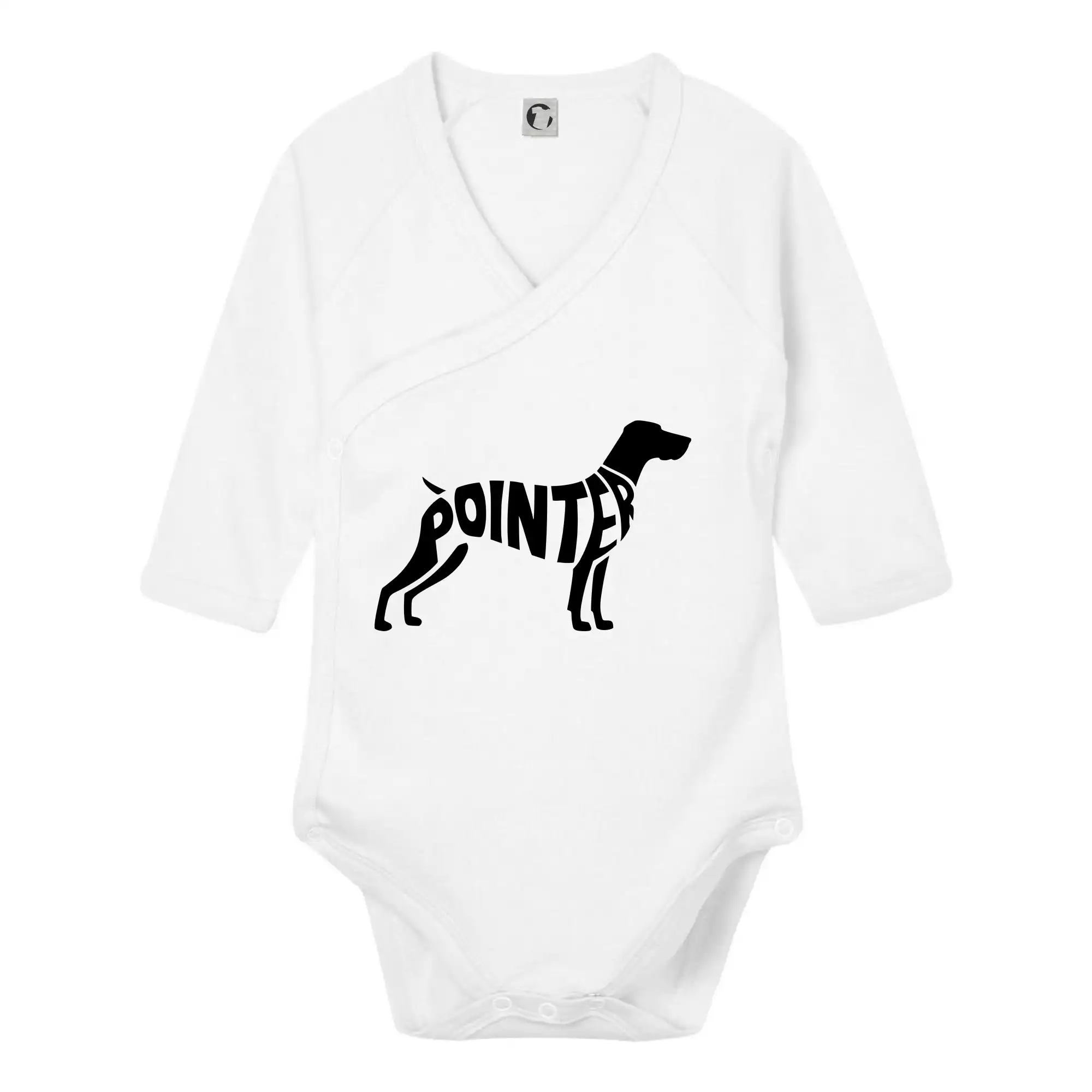 Ostatné psie plemená - Pointer nápis v tele - Body zavinovacie s dlhým rukávom