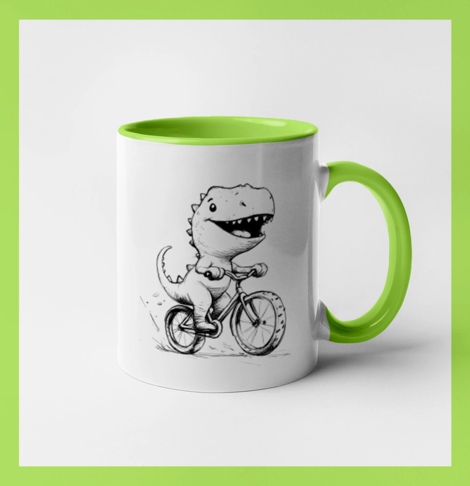 Roztomilý Dinosaurus na kole