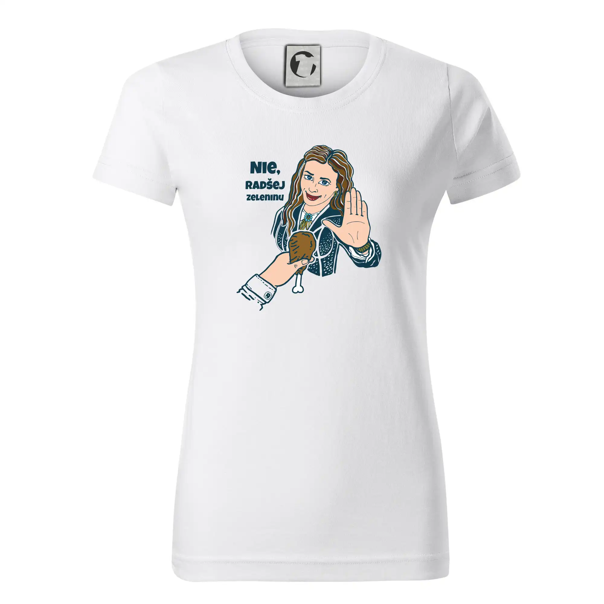 Nie, radšej zeleninu (Pecka design) - Dámske tričko basic - ľahko voľnejšie a dlhšie