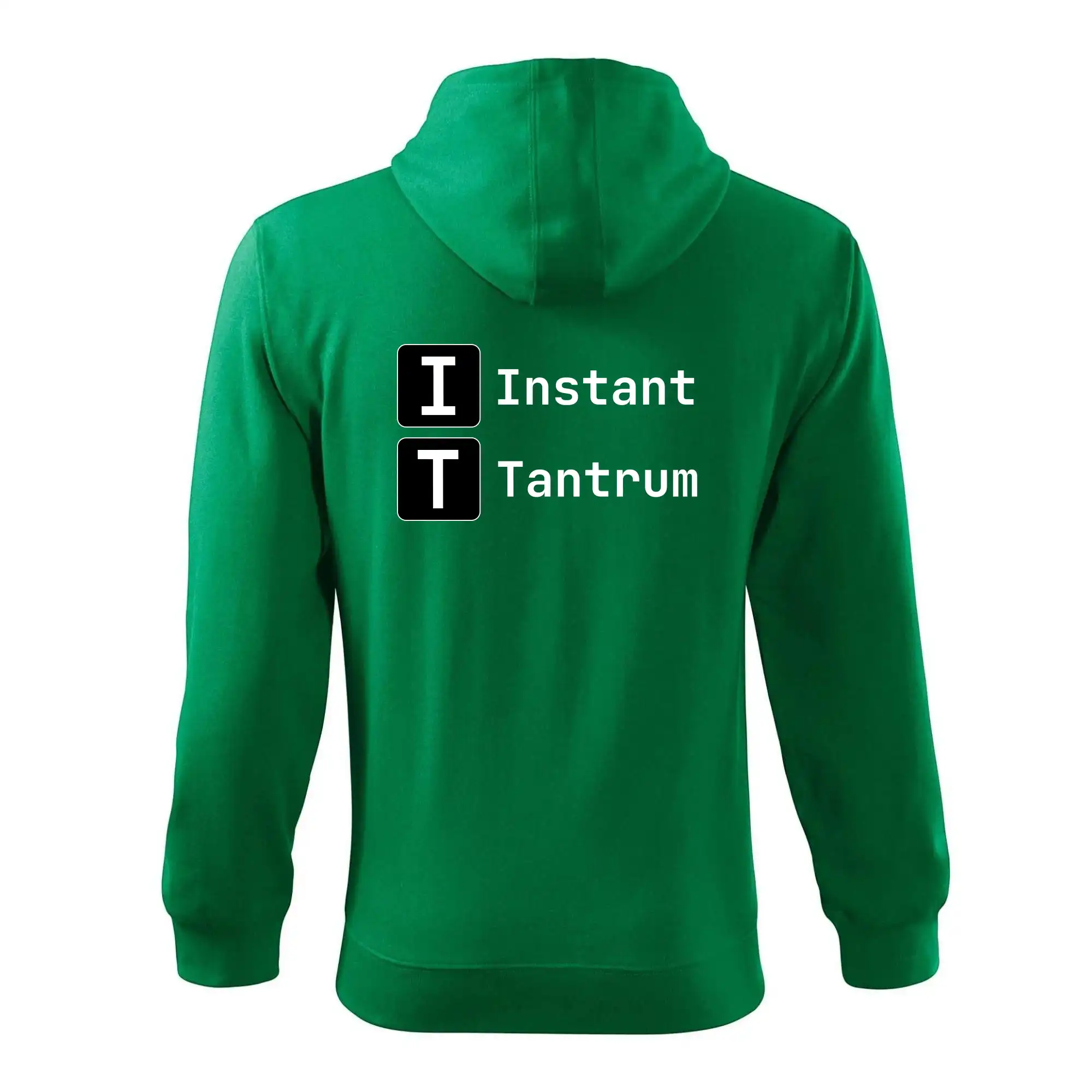 Tričká pre ajťákov - IT Nápis Instant Tantrum - Mikina s kapucňou na zips trendy zipper