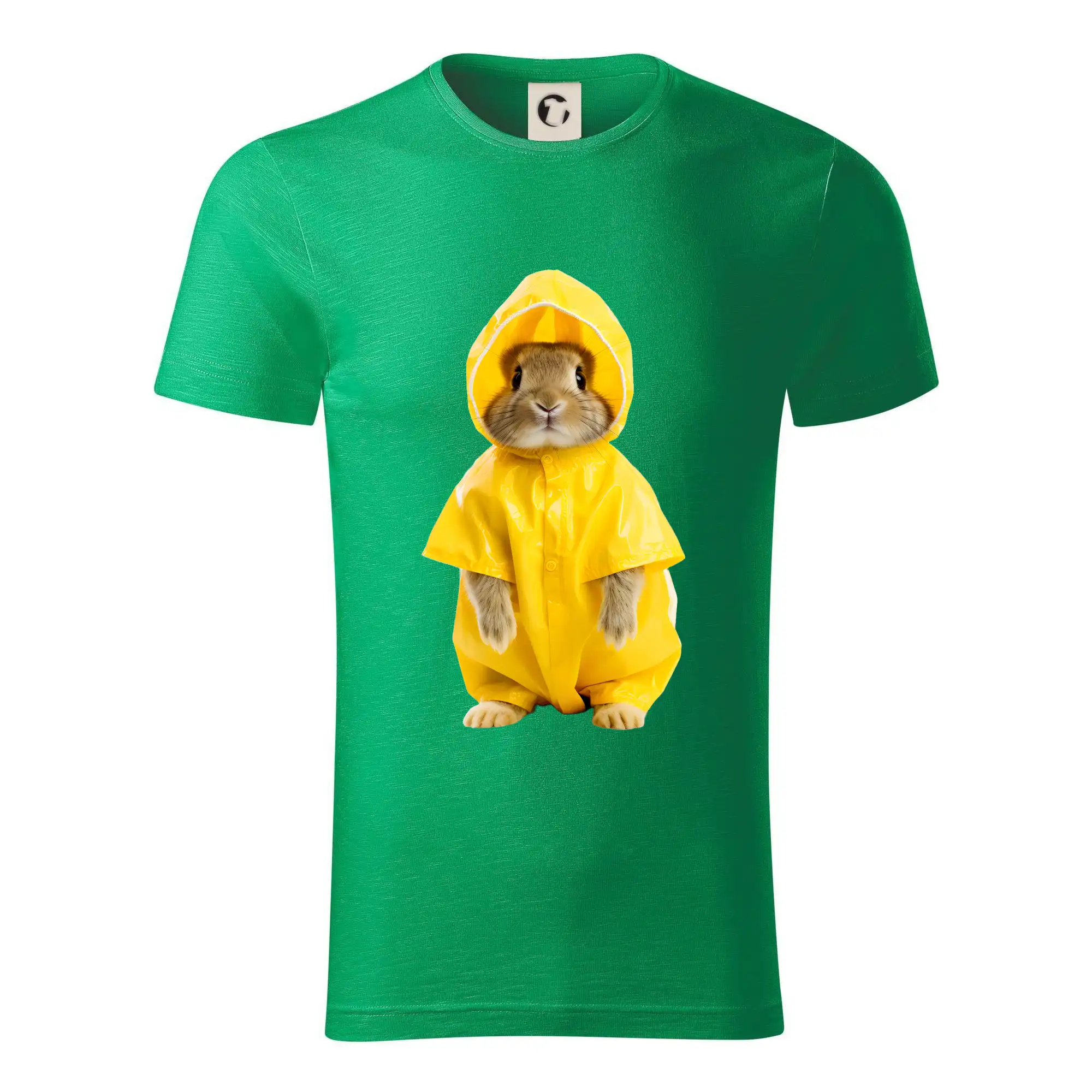 Tričká so zvieratami - Králik v pláštenke - Tričko z organickej bavlny