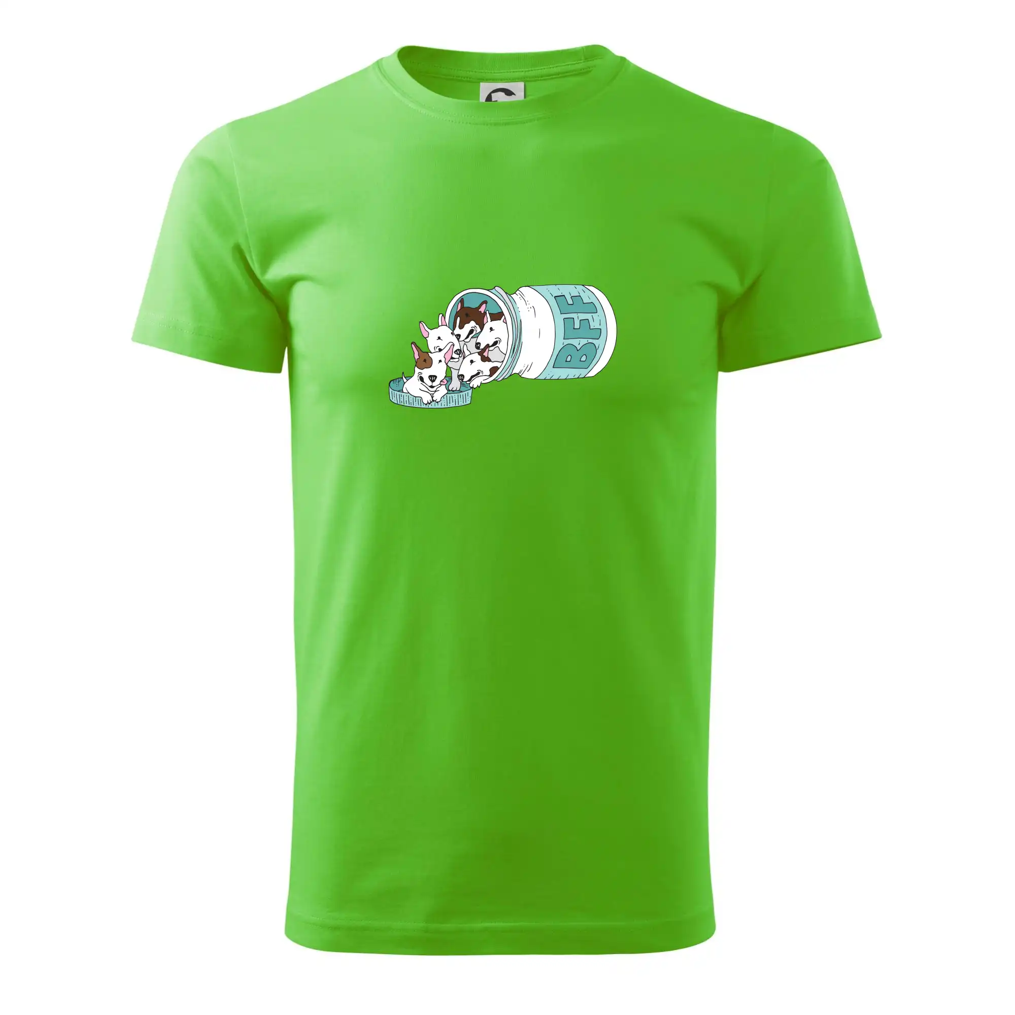 Ostatné psie plemená - Bullterrier Friends Forever zelené (Pecka design) - Pánske tričko nižšej gramáže