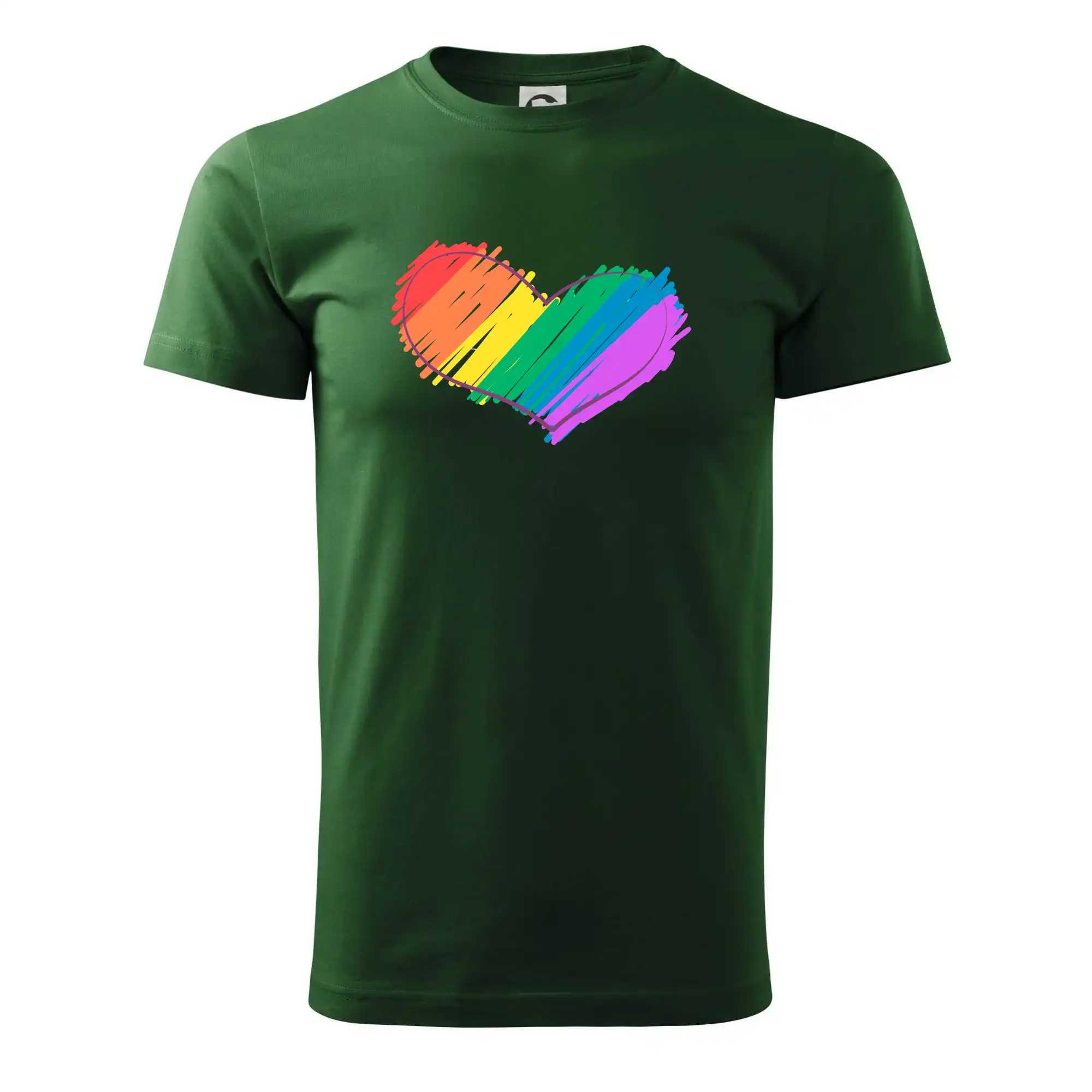 Tričká pre LGBT a Queer komunitu - Srdce pokreslené - Klasické pánske tričko vyššej gramáže