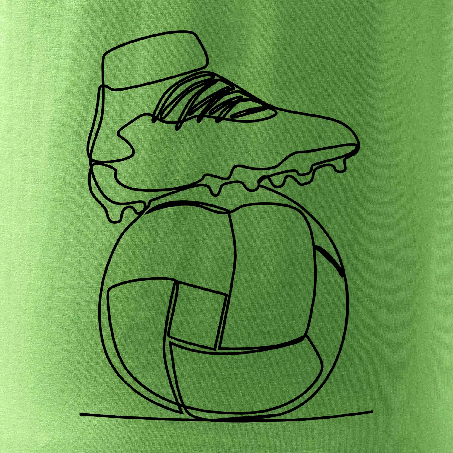 Fotbalový míč kopačka jedním tahem