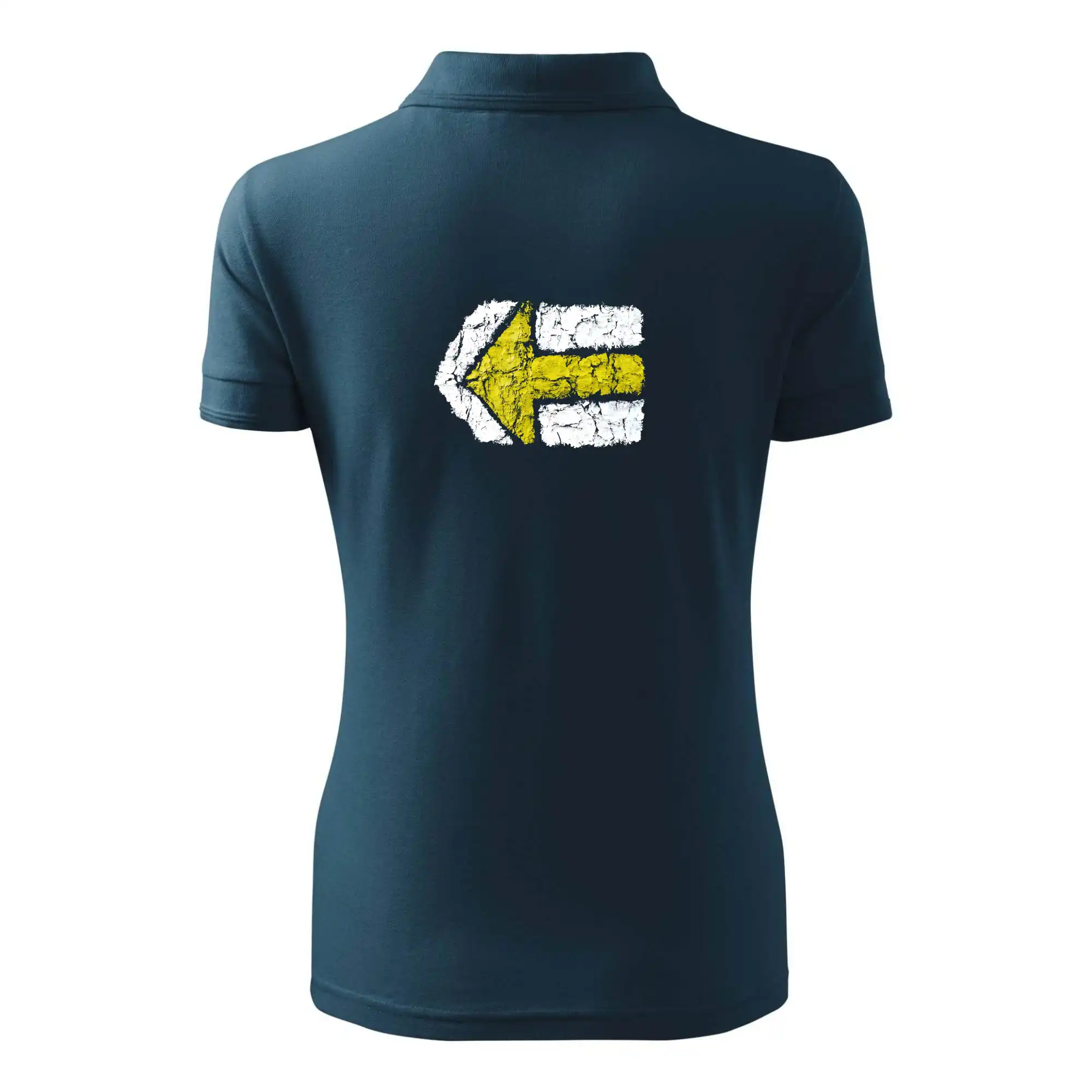 Trička na kempovanie - Párová turistická značka žlutá - Polokošeľa dámska Pique Polo