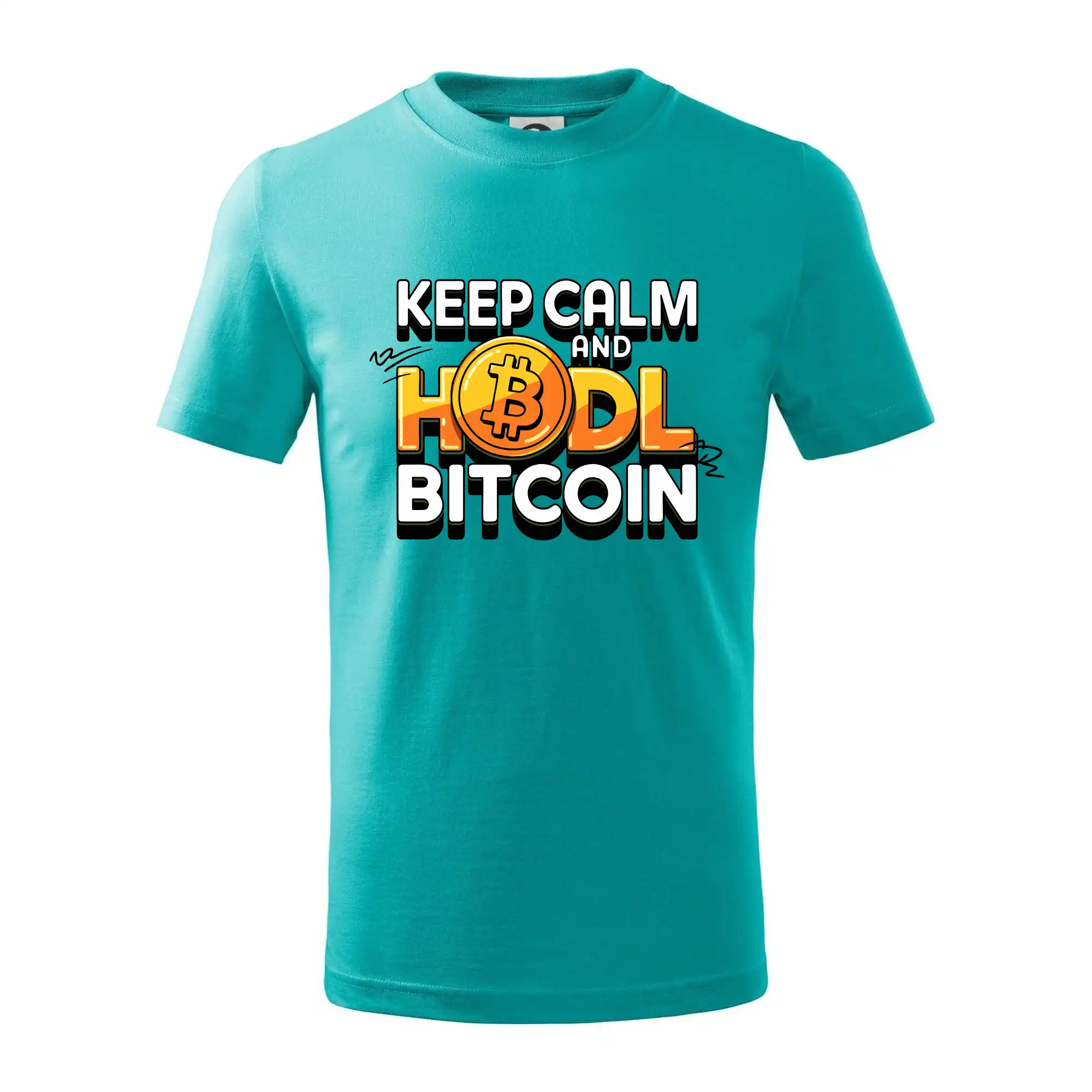 3D nápis Keep Calm and HODL Bitcoin