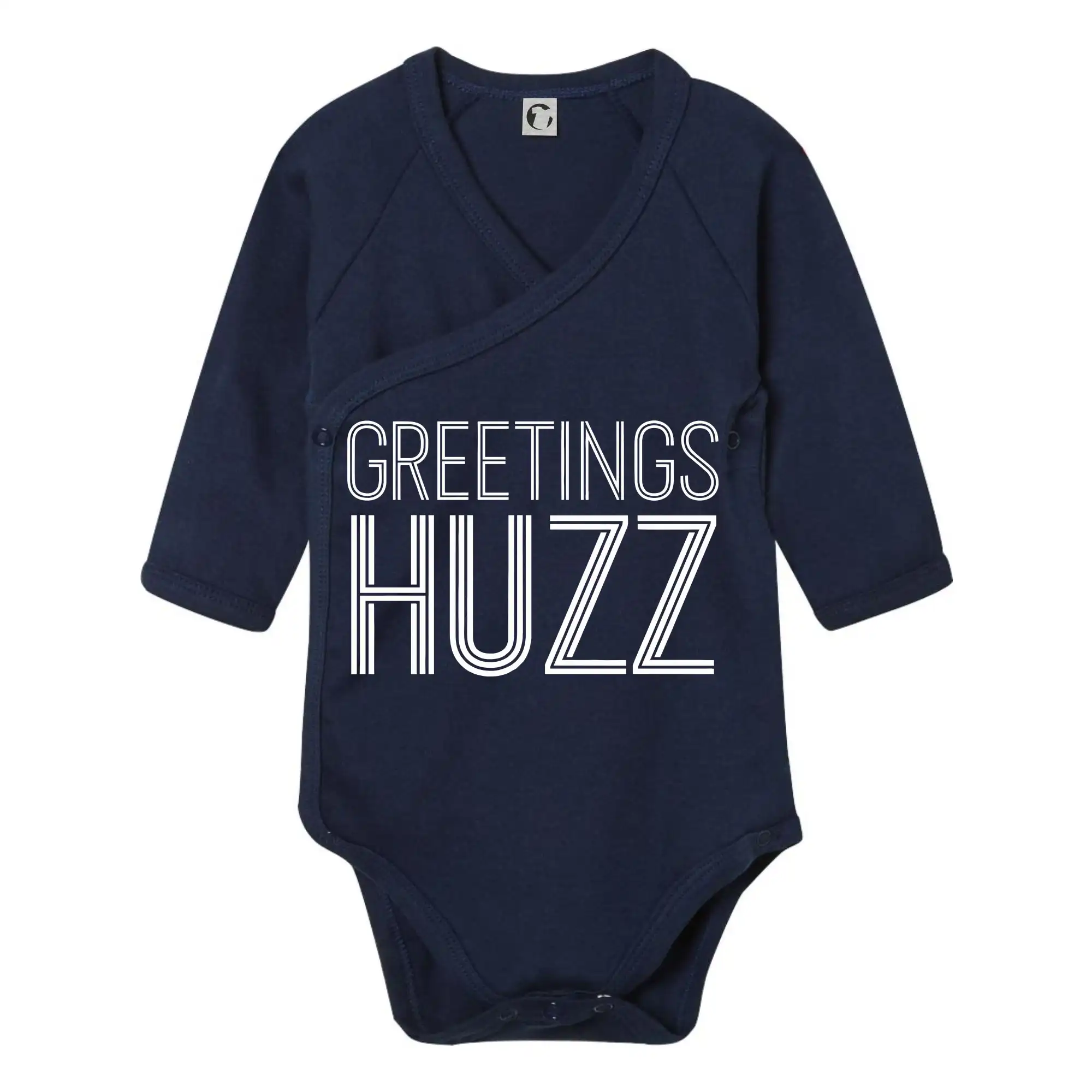 Tričká s motívmi ktoré frčia na internete - Greetings HUZZ - Body zavinovacie s dlhým rukávom