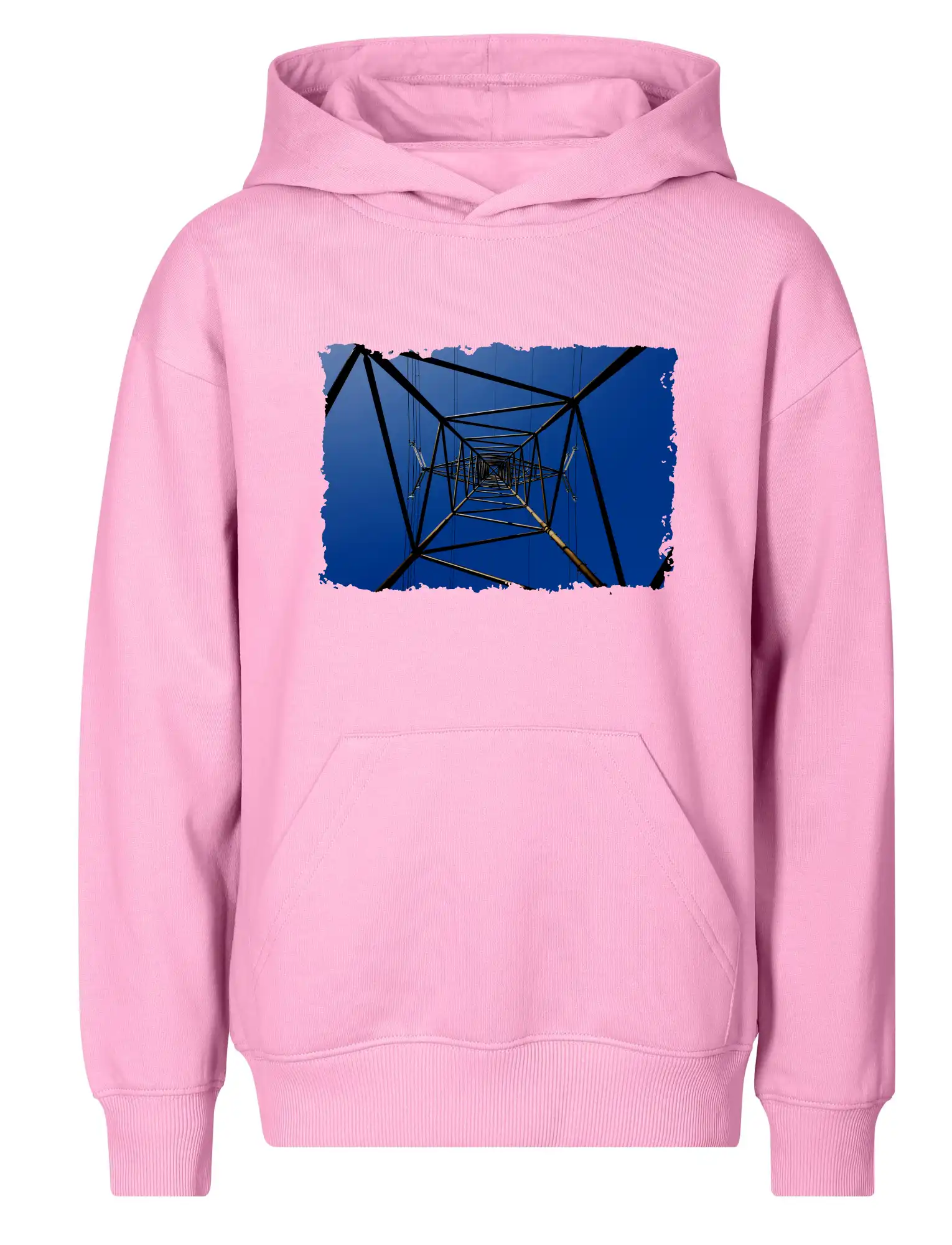 Stožár vysokého napětí zespodu