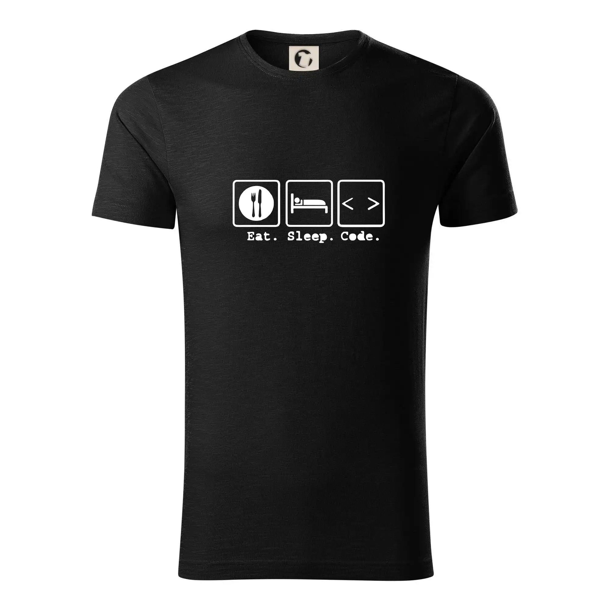 Eat sleep repeat - Eat sleep Code - Tričko z organickej bavlny
