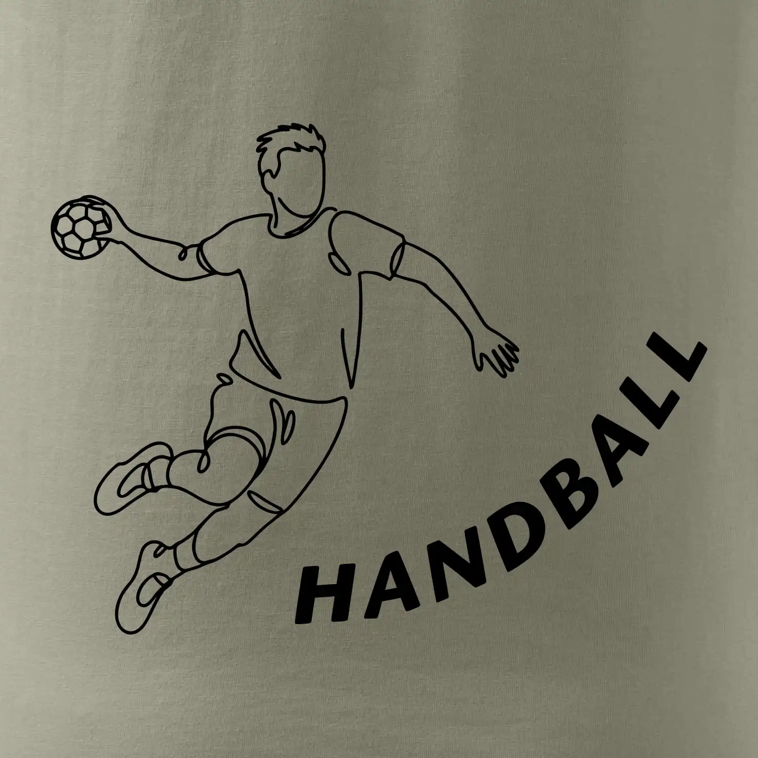 Handball nápis šikmo