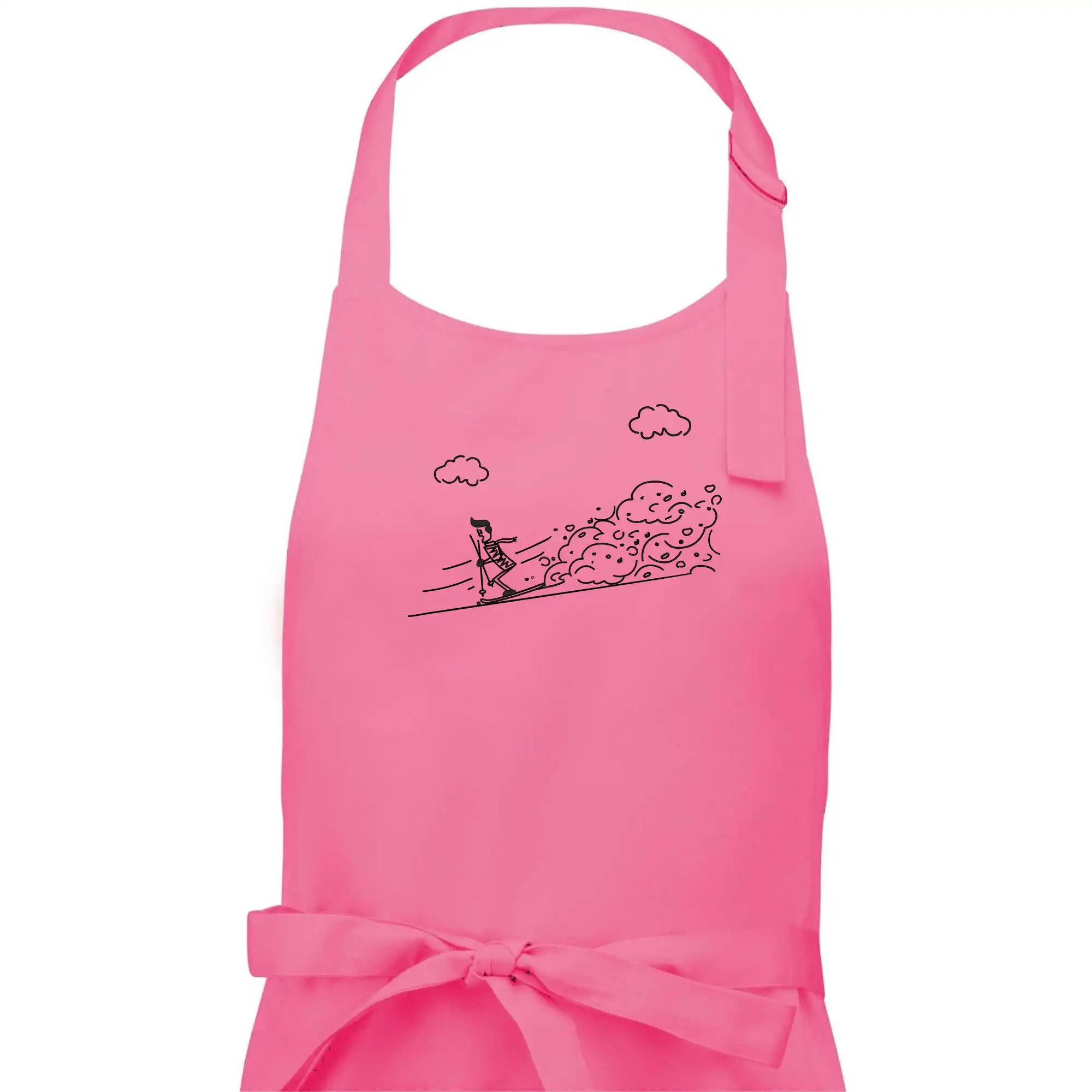 Kreslený lyžař na horách