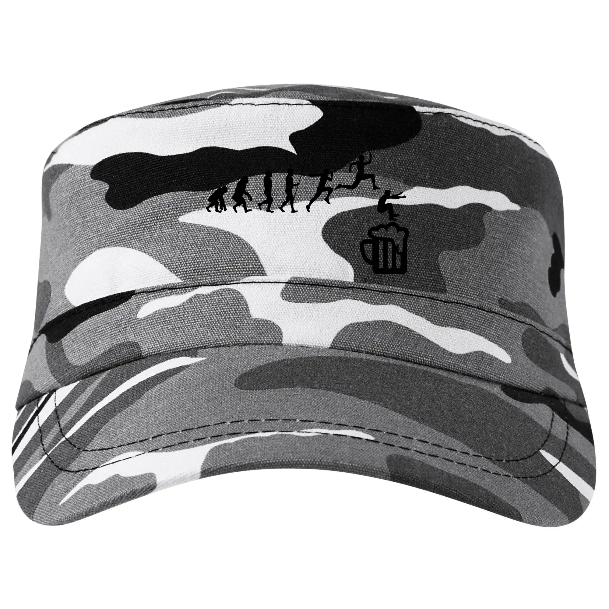 Vtipná tričká pre pivárov - Evolúcia pivo skok - Šiltovka CAMO