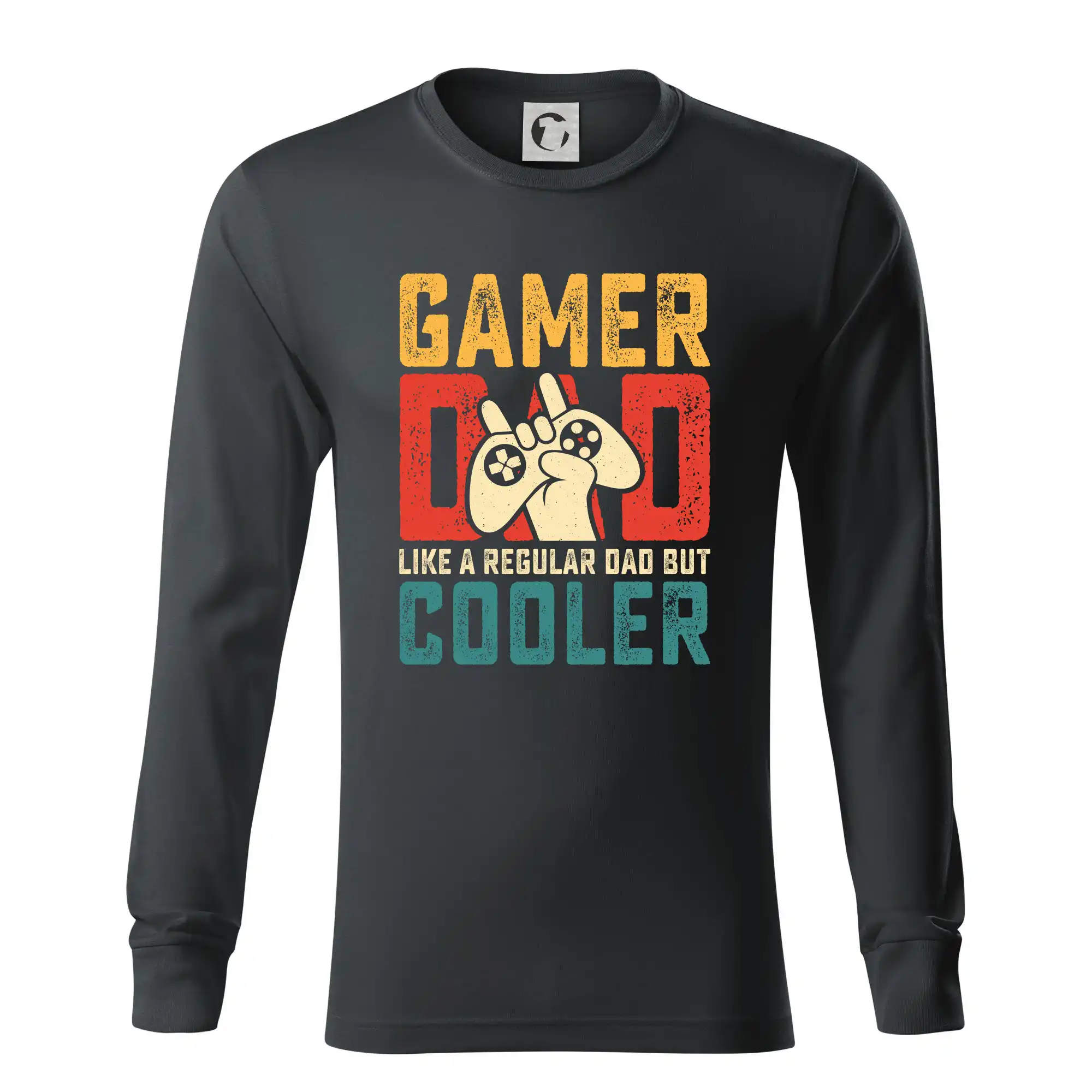 Tričká pre ajťákov - Gamer dad like a regular dad but cooler - Tričko s dlhým rukávom LS R05