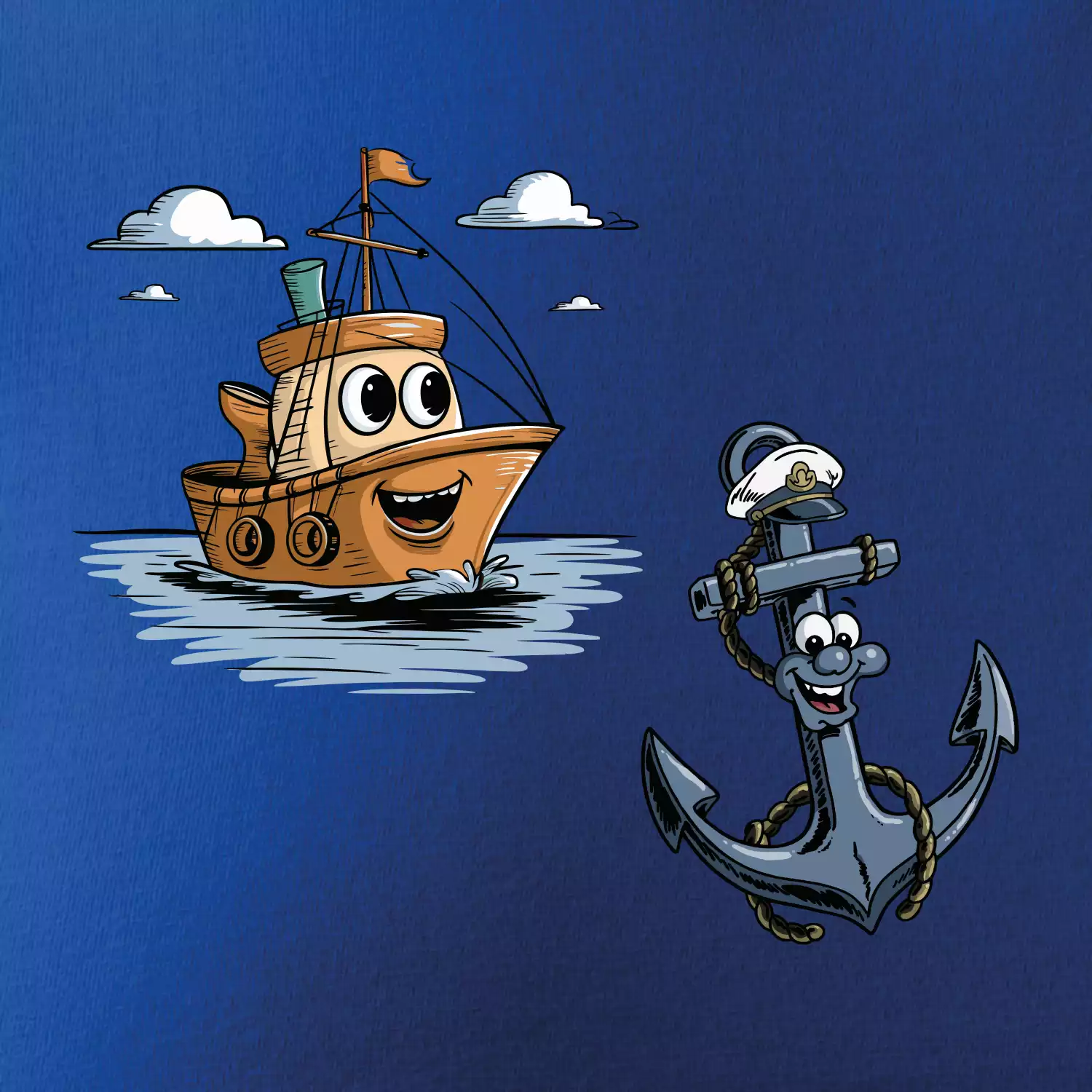 Parové triko - Loď a kotva