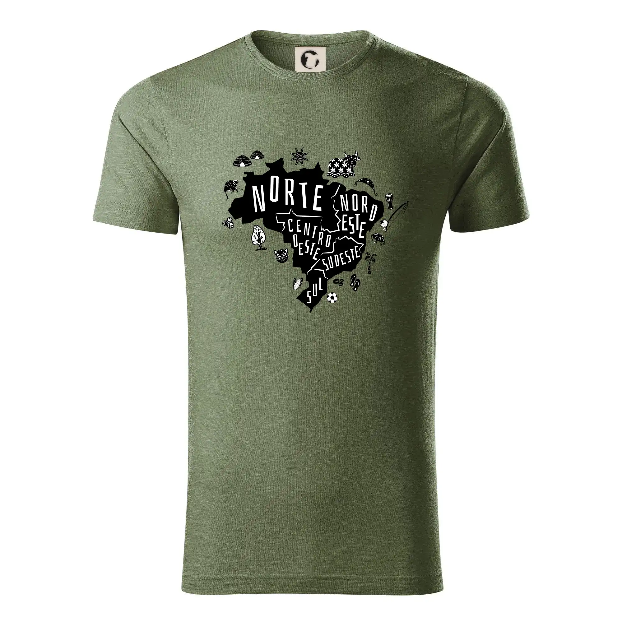 Ostatné mestá / miesta - Brazília mapa a zvyky - Tričko z organickej bavlny