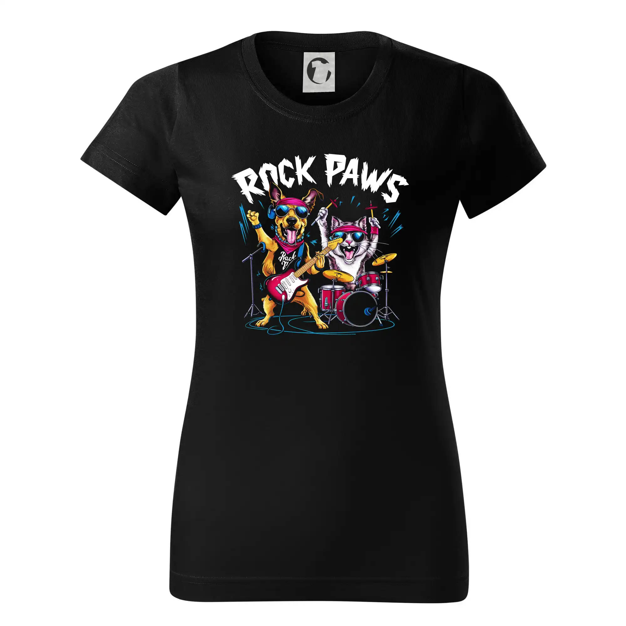 Rock Paws - Dámske tričko basic - ľahko voľnejšie a dlhšie