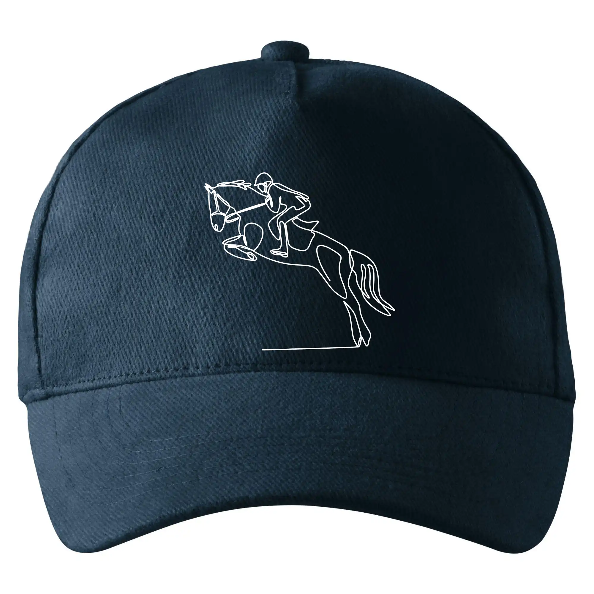 Tričká a mikiny s obrázkami jedným ťahom - Jazda na koni jedným ťahom - Šiltovka so zahnutým šiltom a mosaznou sponou